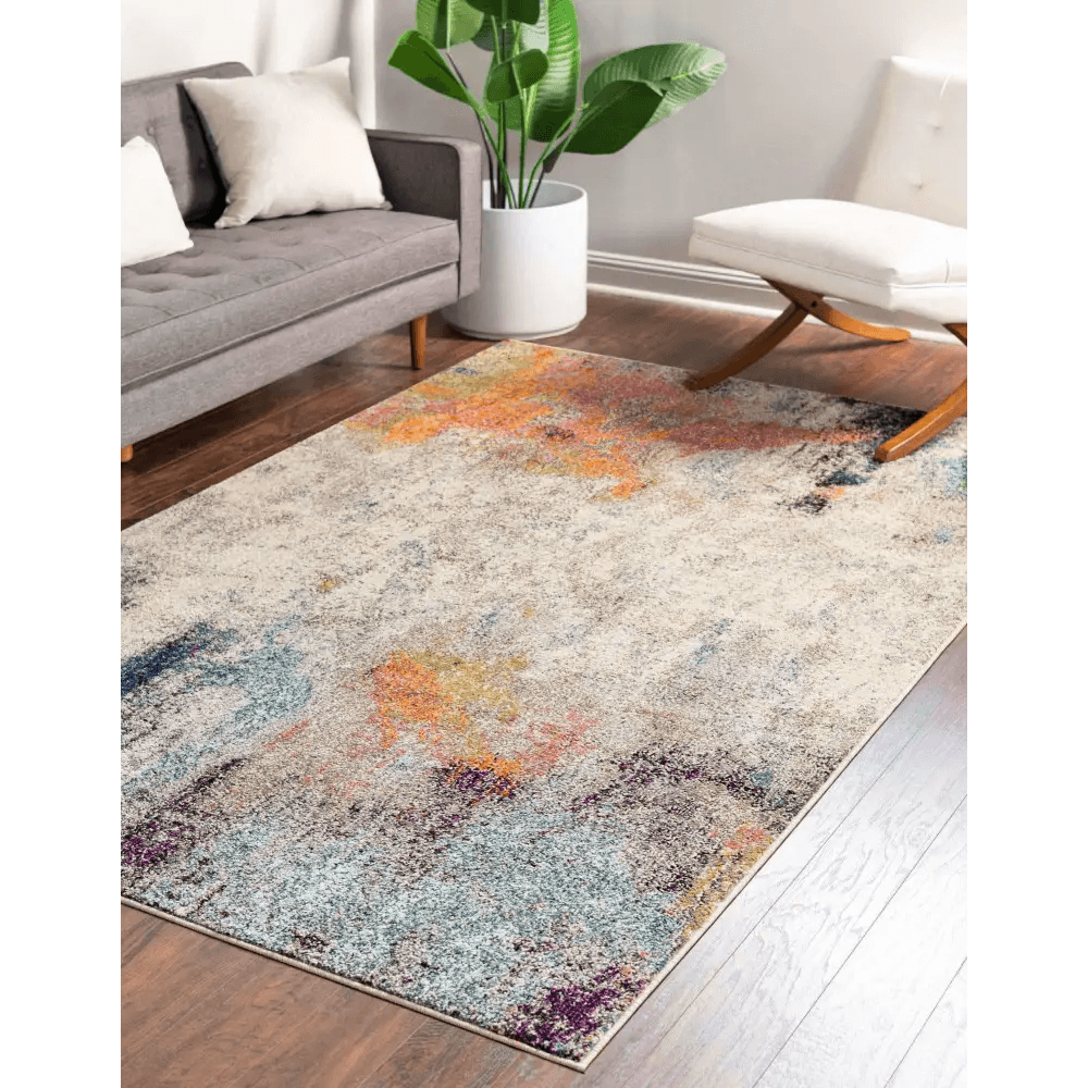 Modern designed tybee chromatic rug