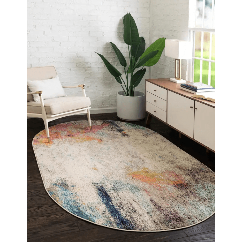 Modern designed tybee chromatic rug