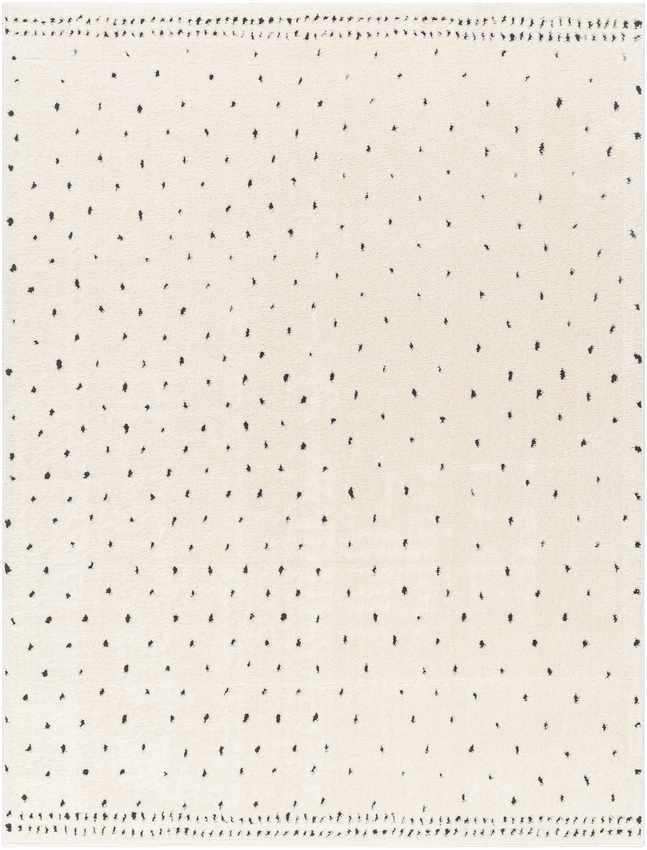 Monisha Modern Ivory/Black Area Rug