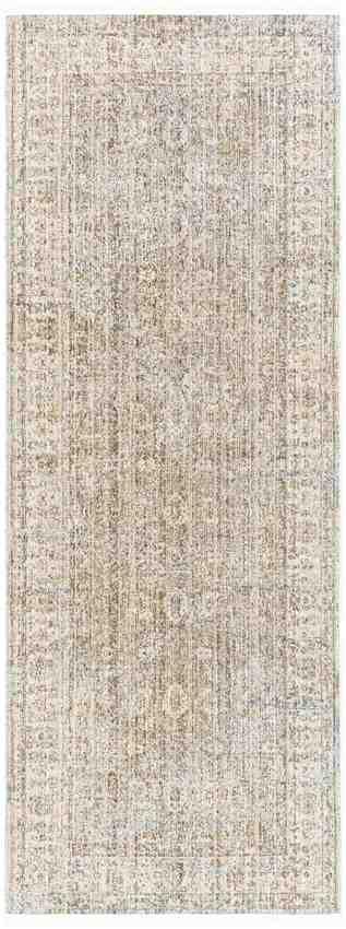 Moshe Traditional Brown/Ivory Washable Area Rug