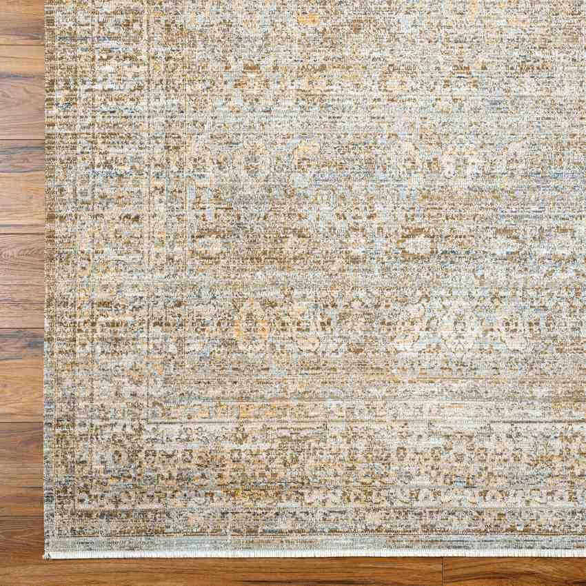 Moshe Traditional Brown/Ivory Washable Area Rug