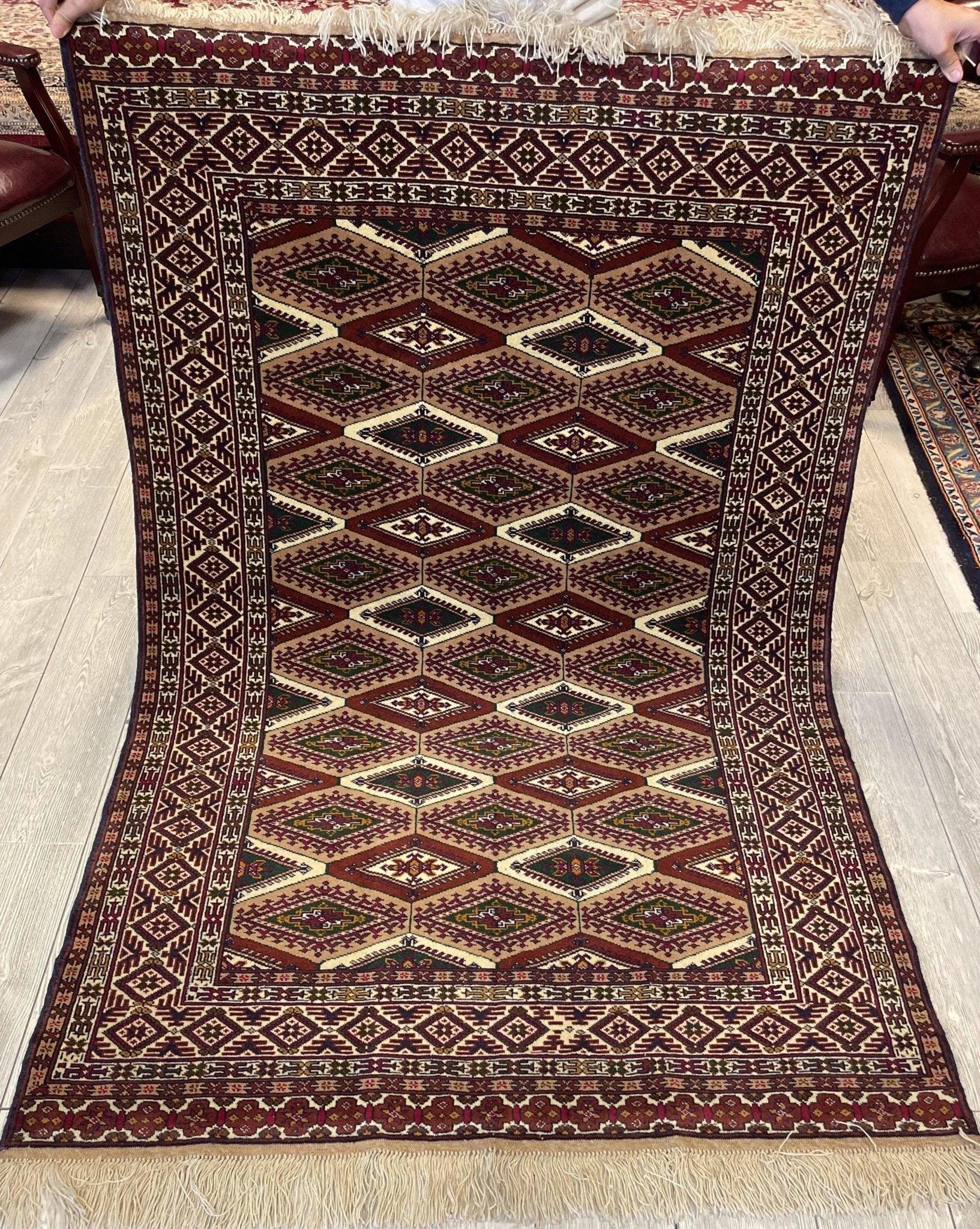 Afghani Area Rug I Zahir Shahi Herati 4x6 Ft