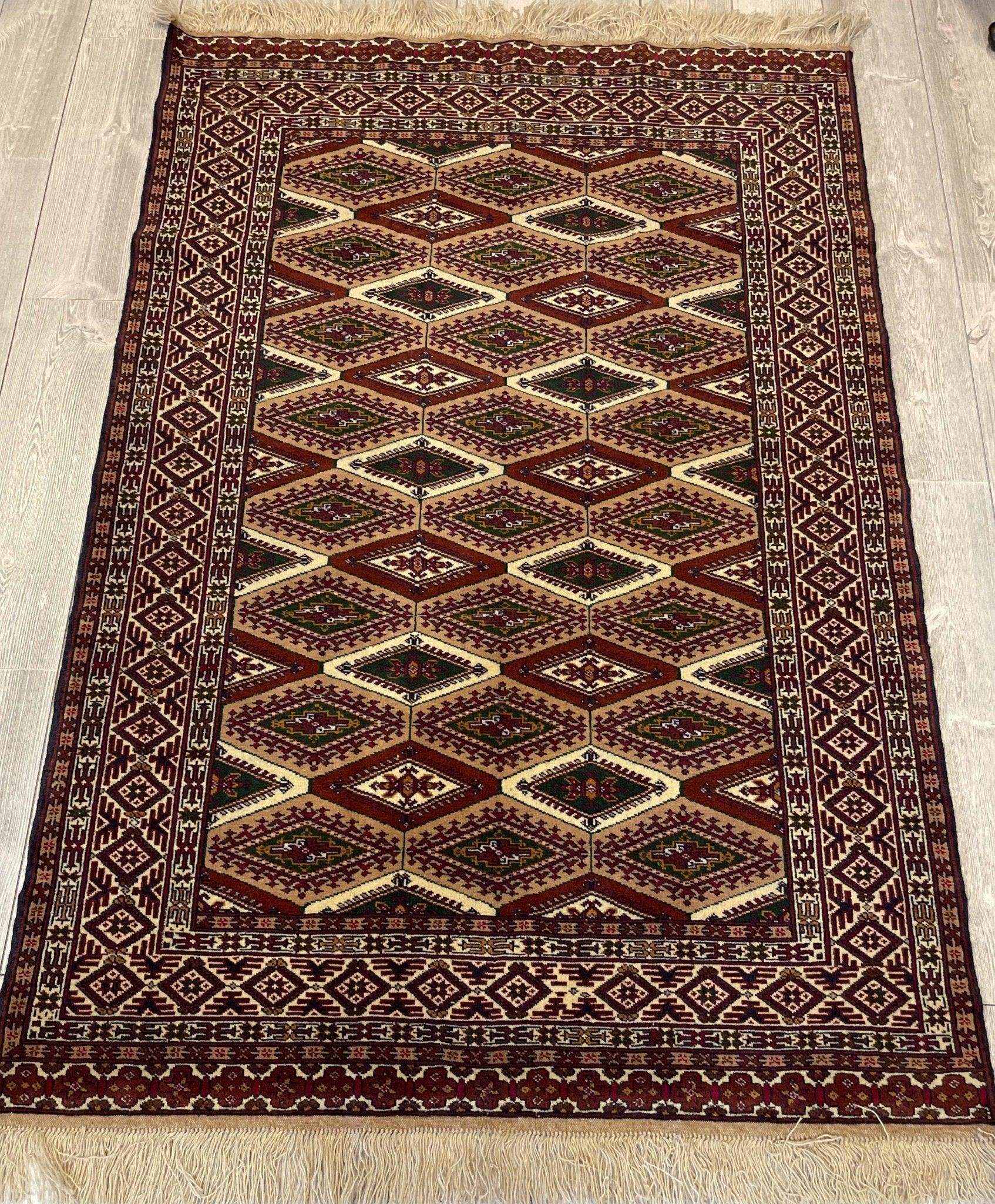 Afghani Area Rug I Zahir Shahi Herati 4x6 Ft