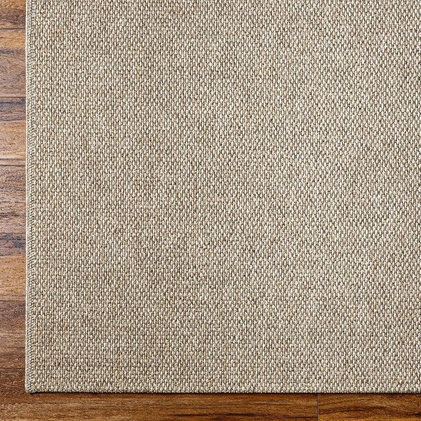 Nalani Solid and Border Dark Brown Area Rug