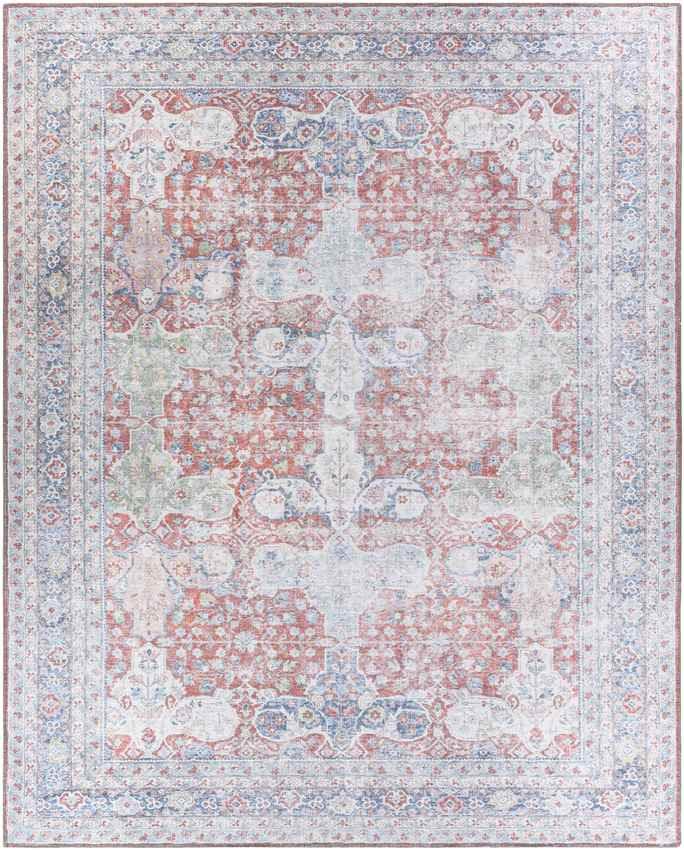 North Riverside Traditional Blush Washable Area Rug