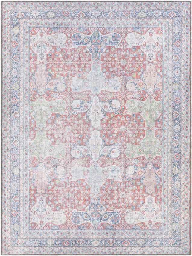 North Riverside Traditional Blush Washable Area Rug