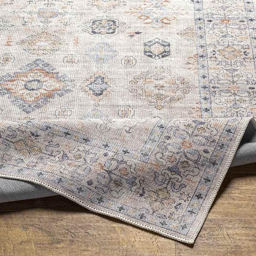 North Utica Traditional Beige Washable Area Rug