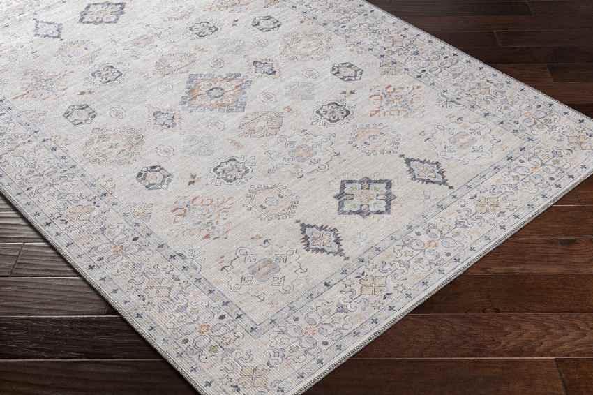 North Utica Traditional Beige Washable Area Rug