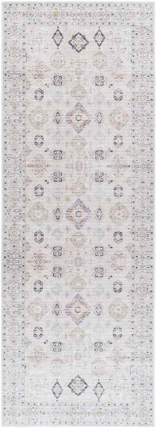 North Utica Traditional Beige Washable Area Rug