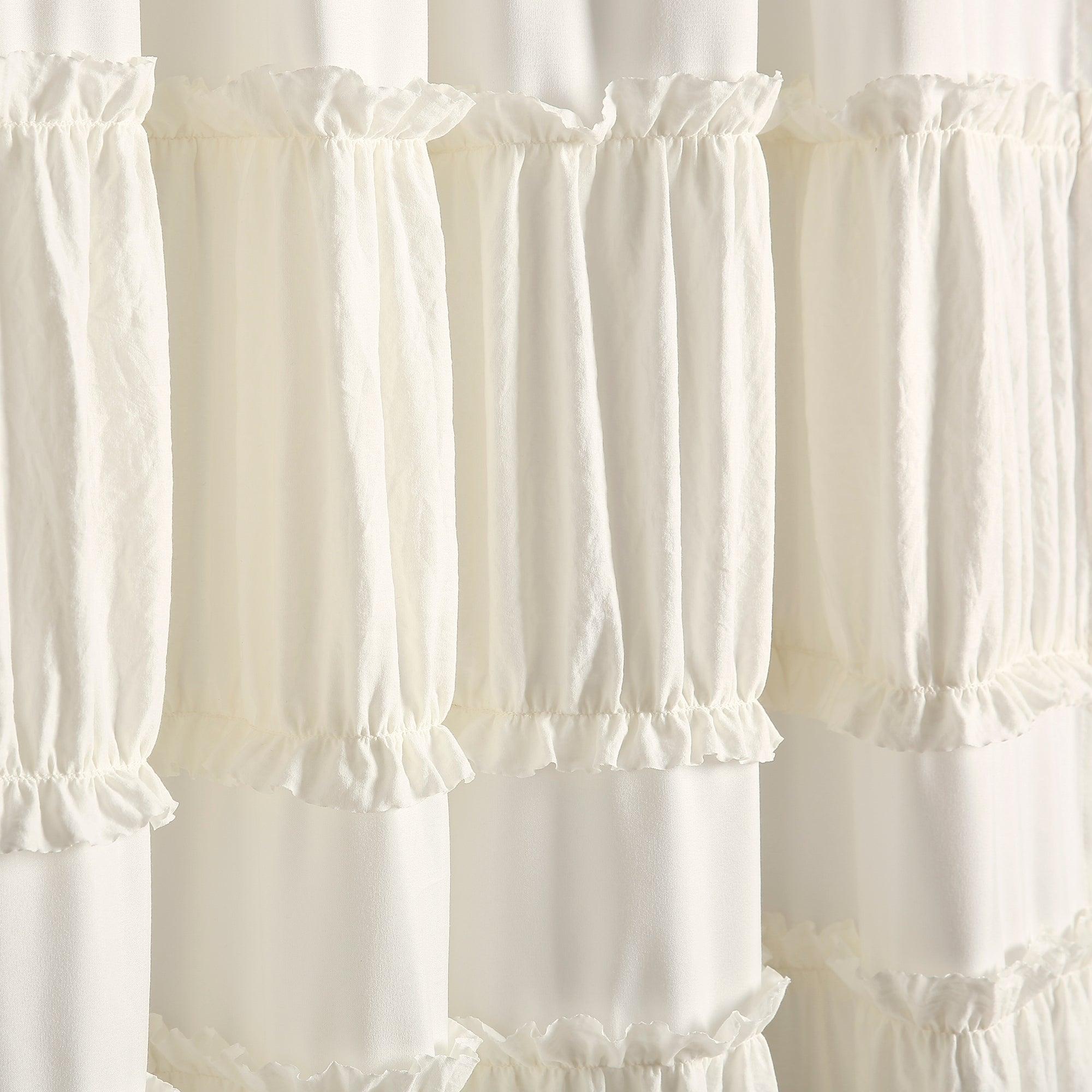 Nova Ruffle Window Curtain Panel Set