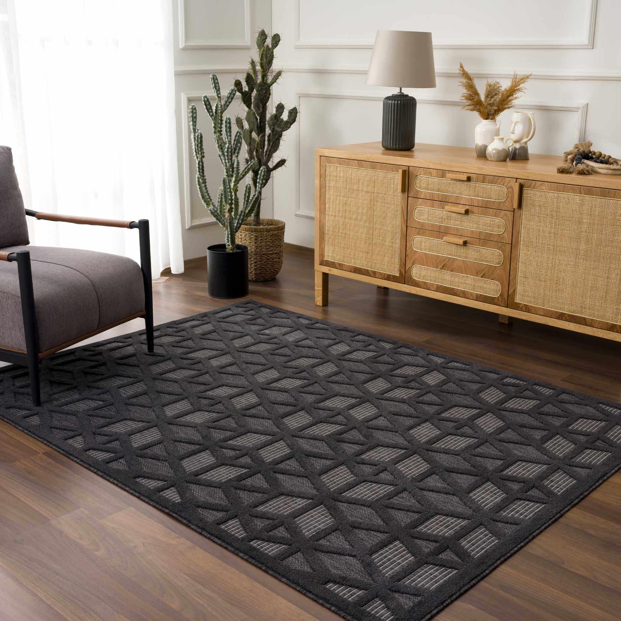 Nuri Black Outdoor Rug