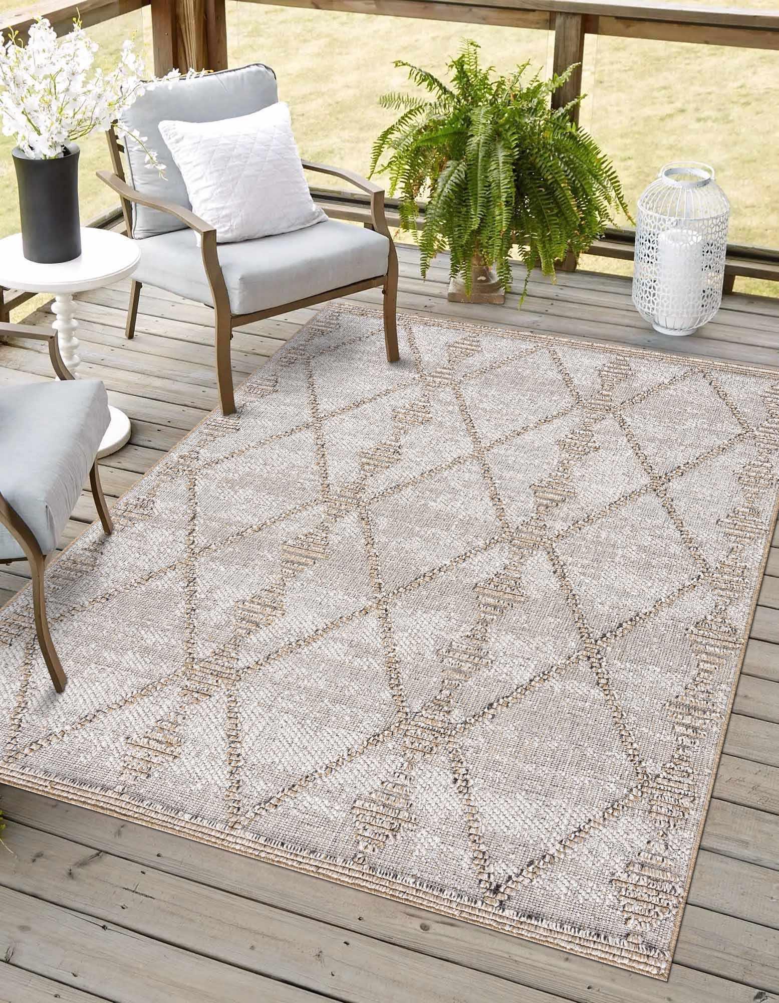 Nyla Bone & Tan Area Rug