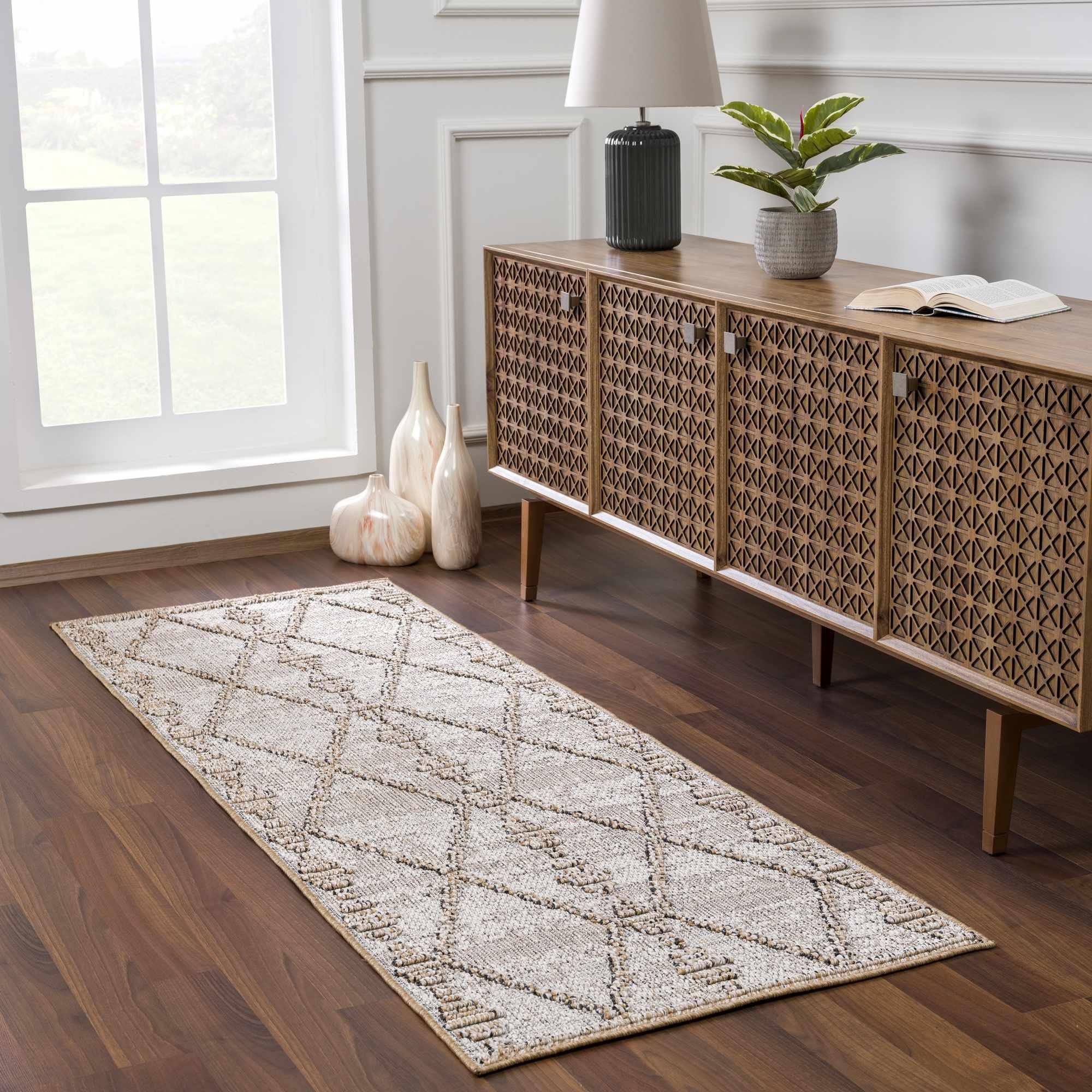 Nyla Bone & Tan Area Rug