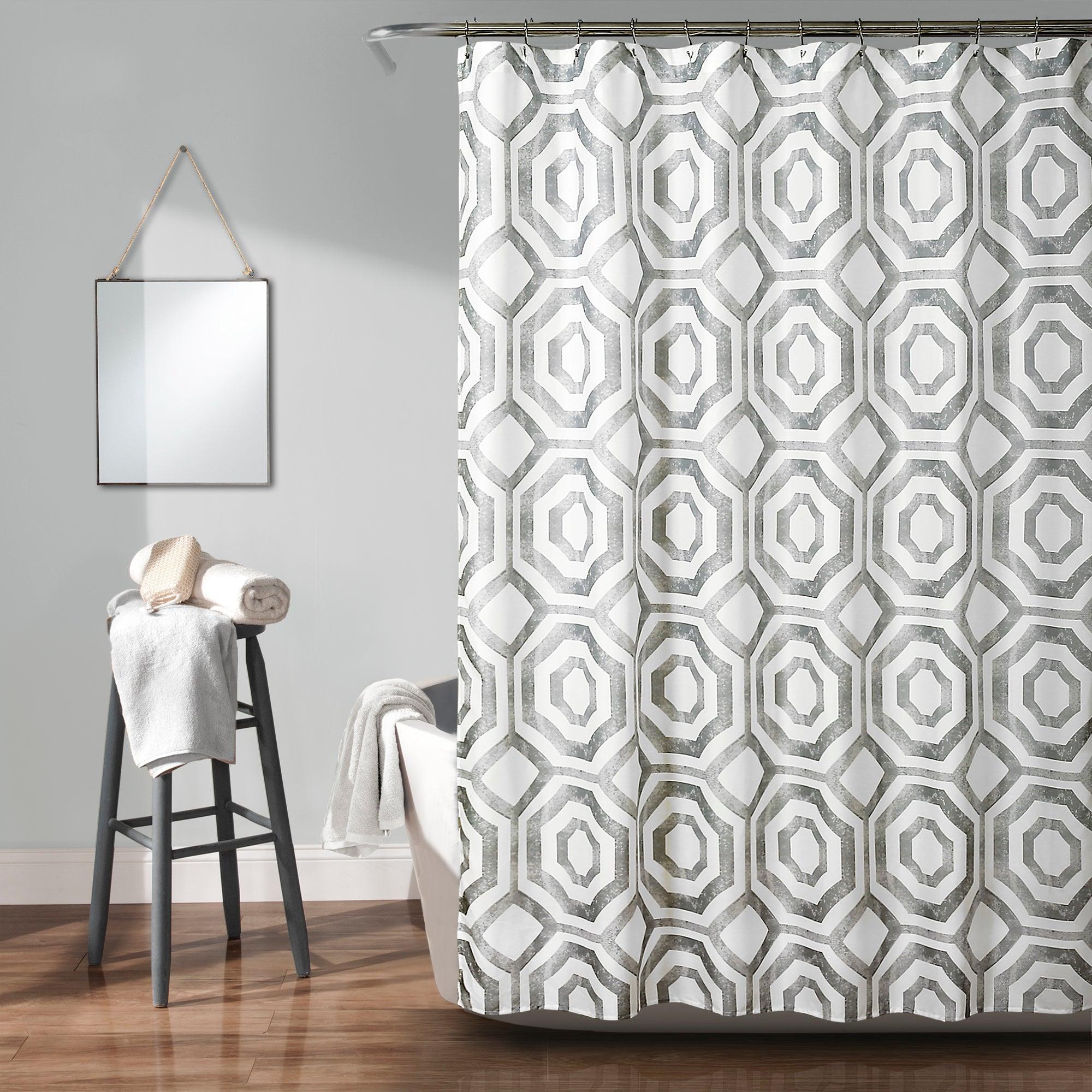 Octagon Blocks Shower Curtain