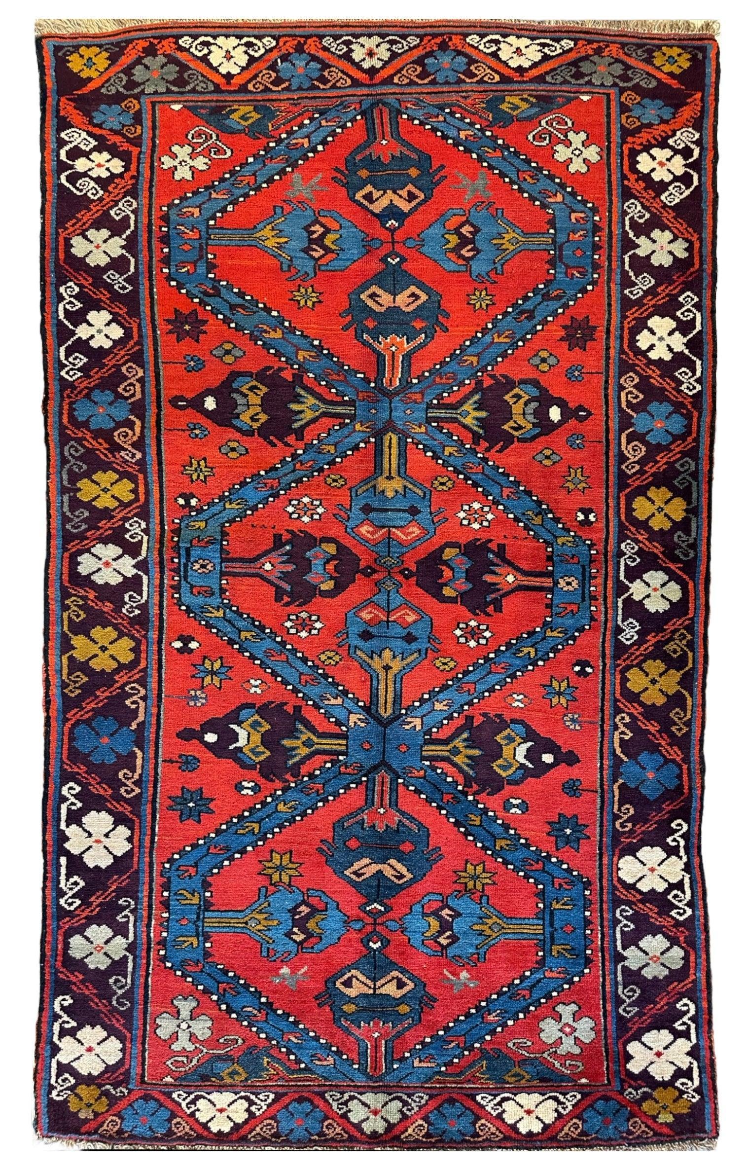 Old Derbent Dagestan Rug 4’ x 7’