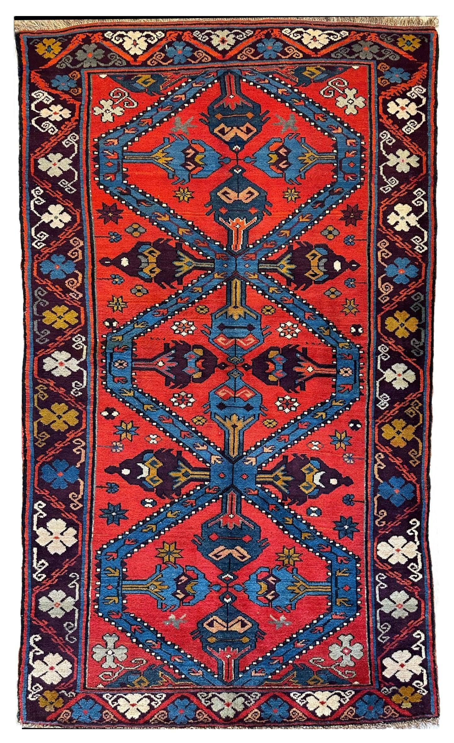 Old Derbent Dagestan Rug 4’ x 7’