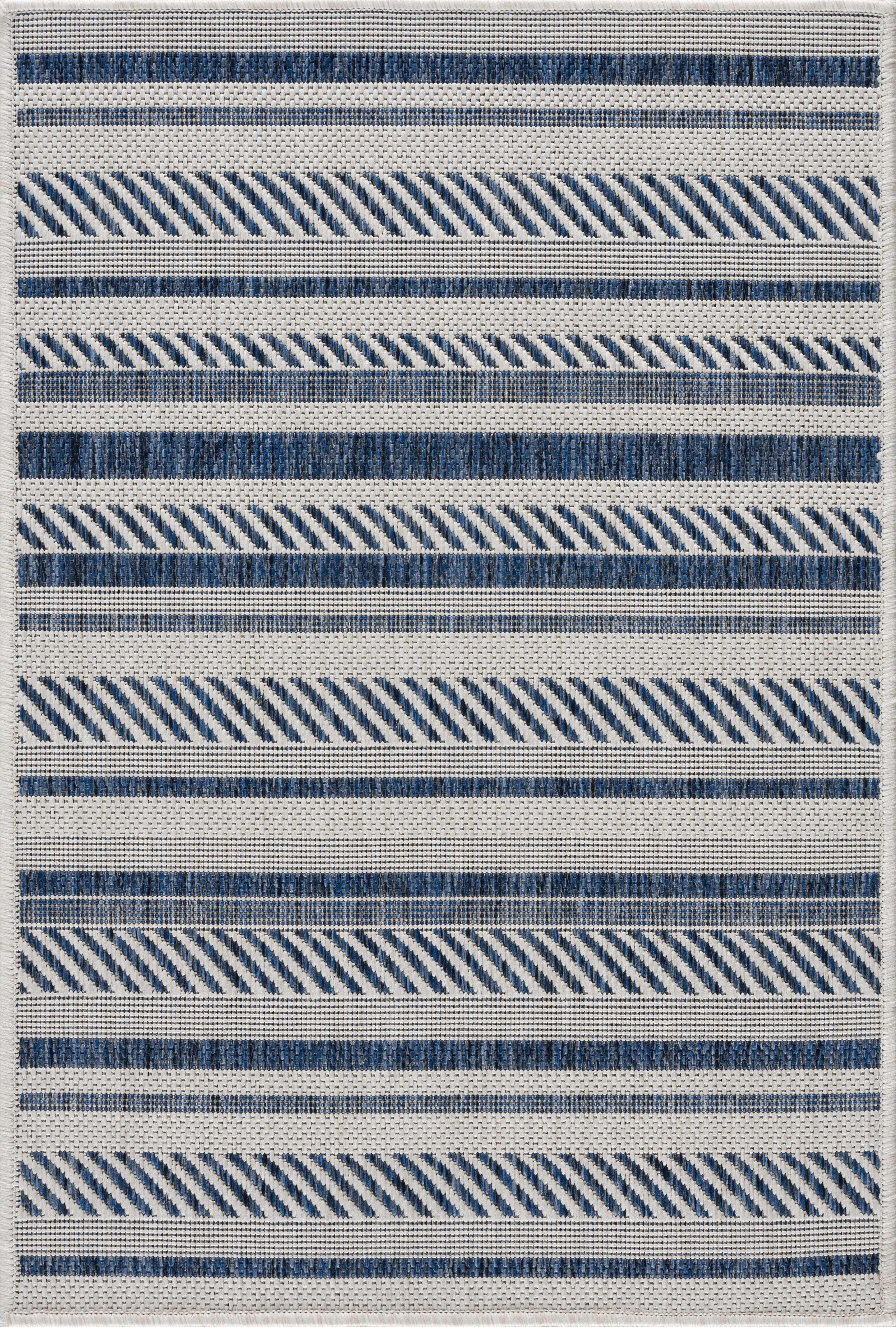 Olin White&Blue Performance Rug