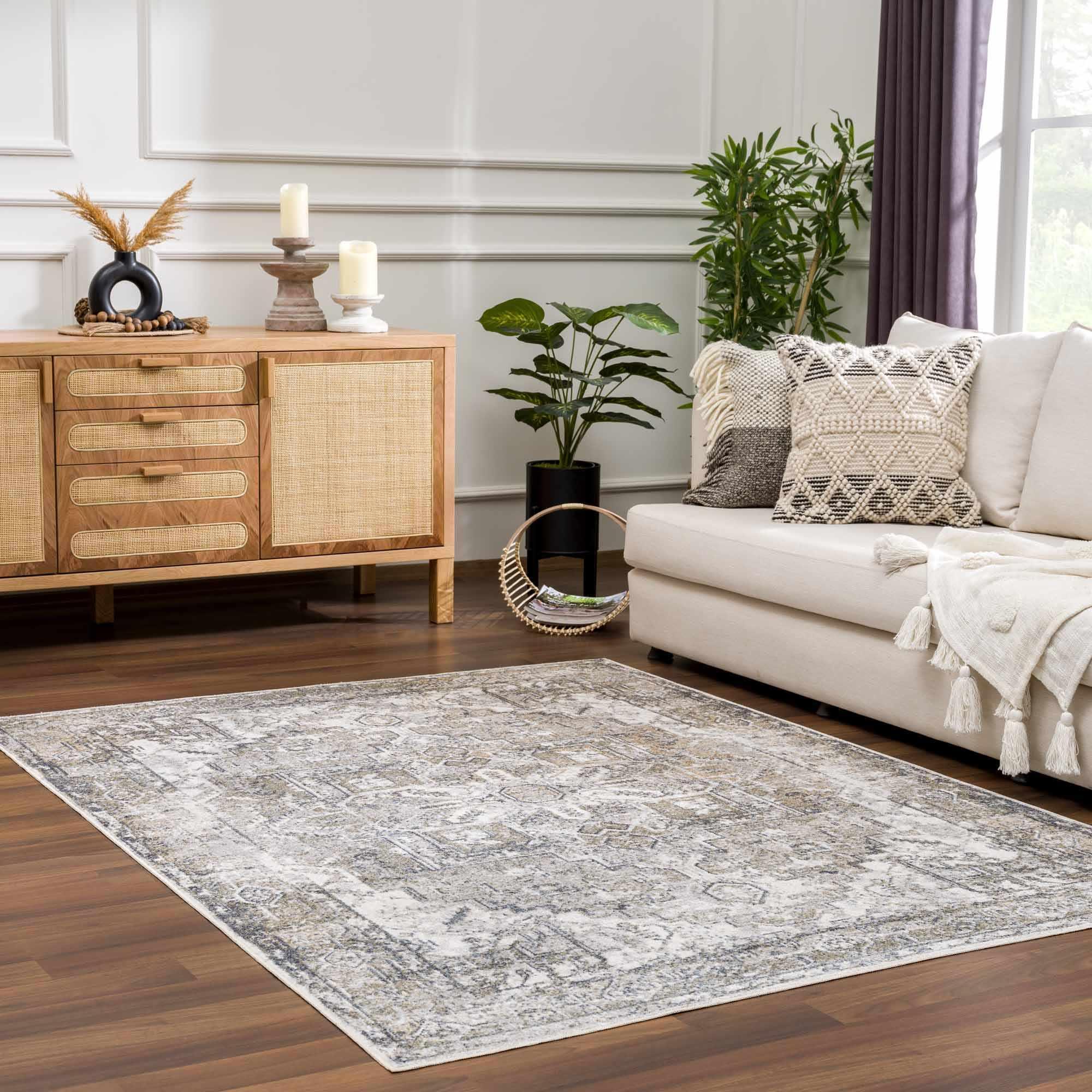 Olive Hera Washable Area Rug