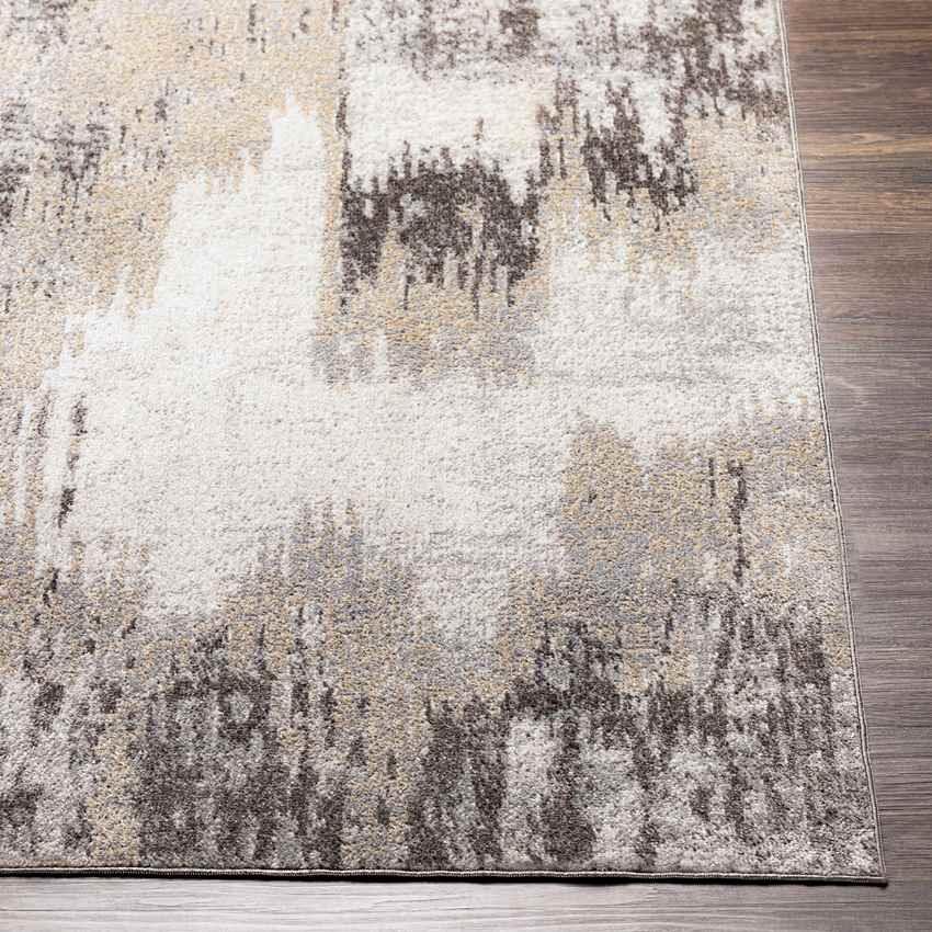 Olpe Traditional Taupe Washable Area Rug