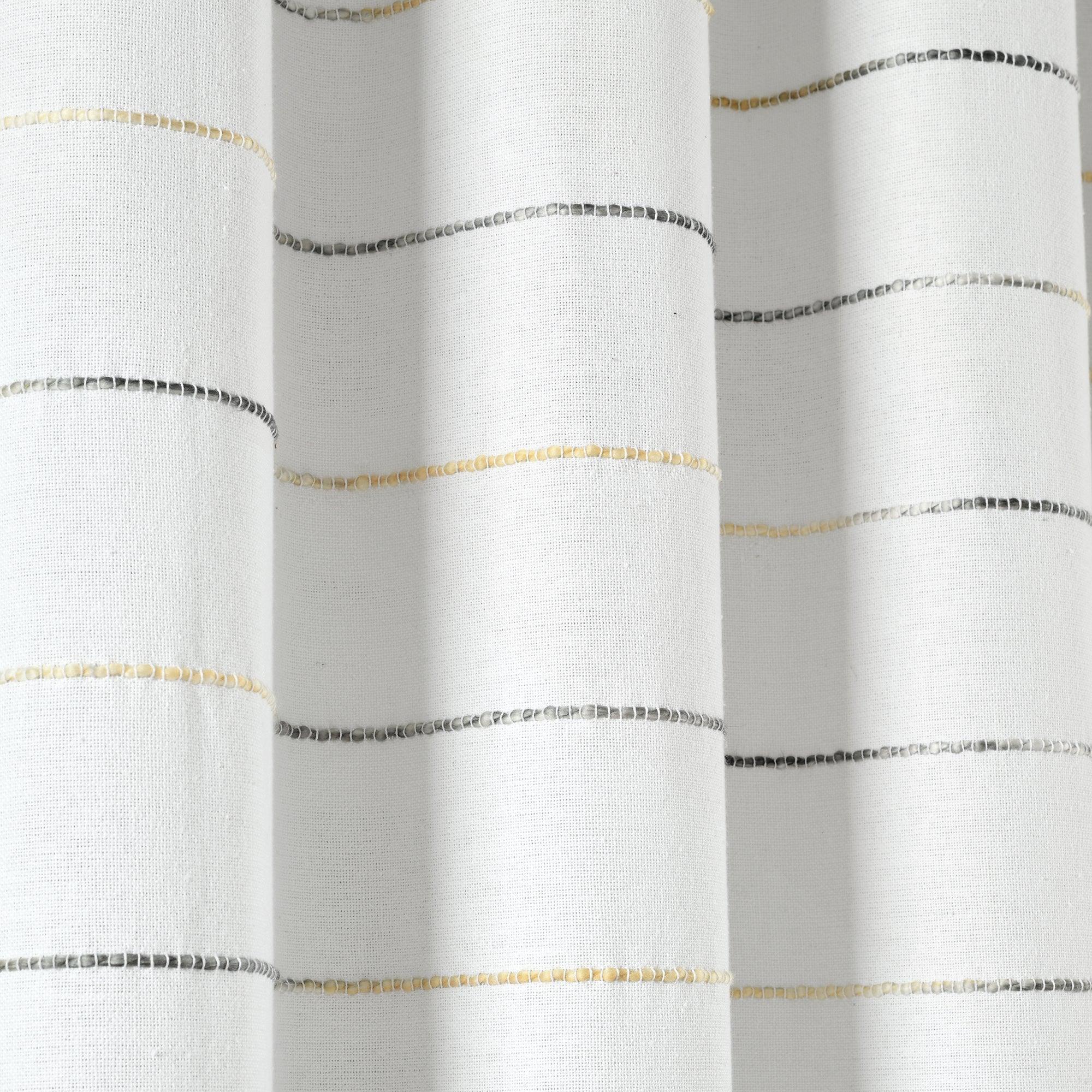 Ombre Stripe Yarn Dyed Cotton Shower Curtain