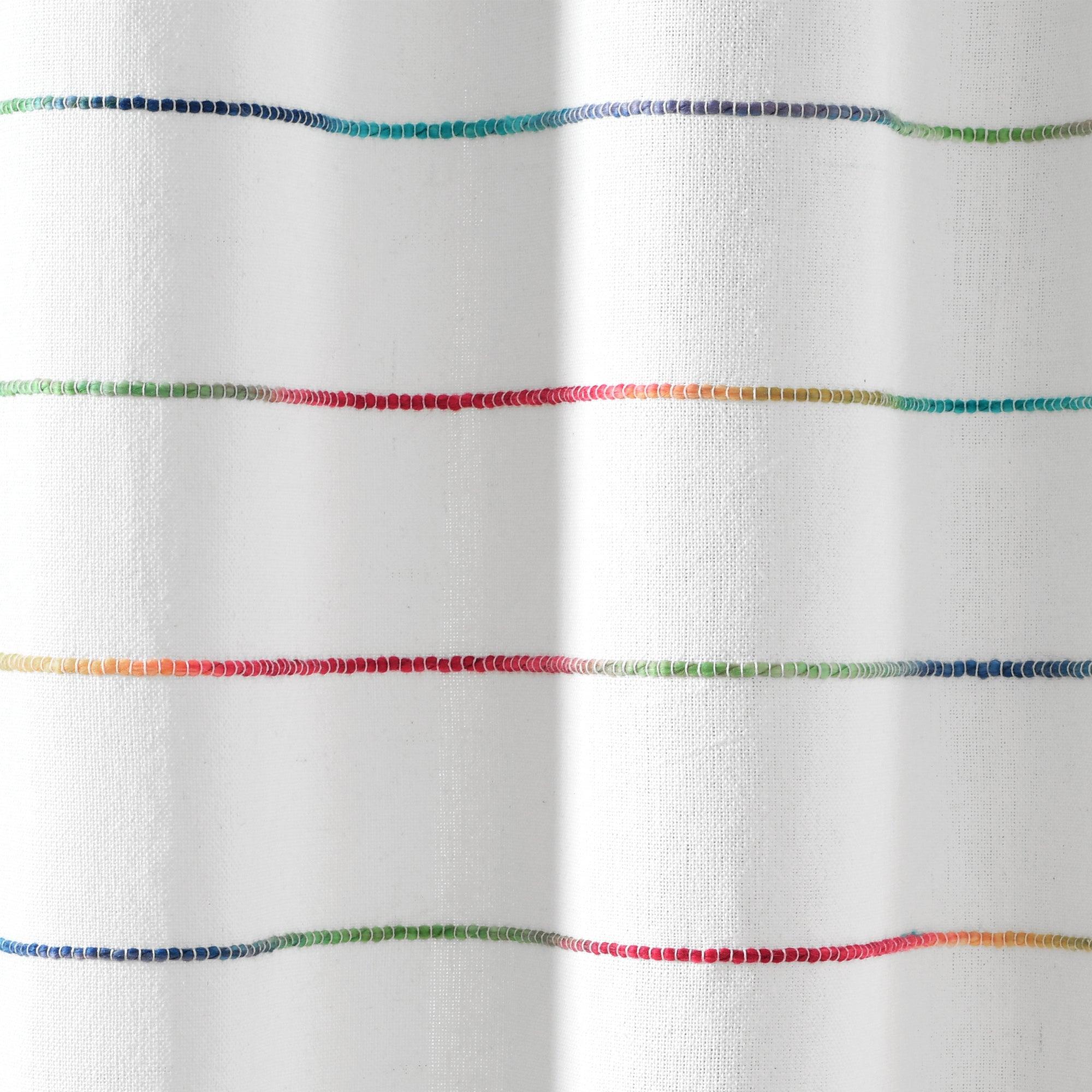 Ombre Stripe Yarn Dyed Cotton Shower Curtain