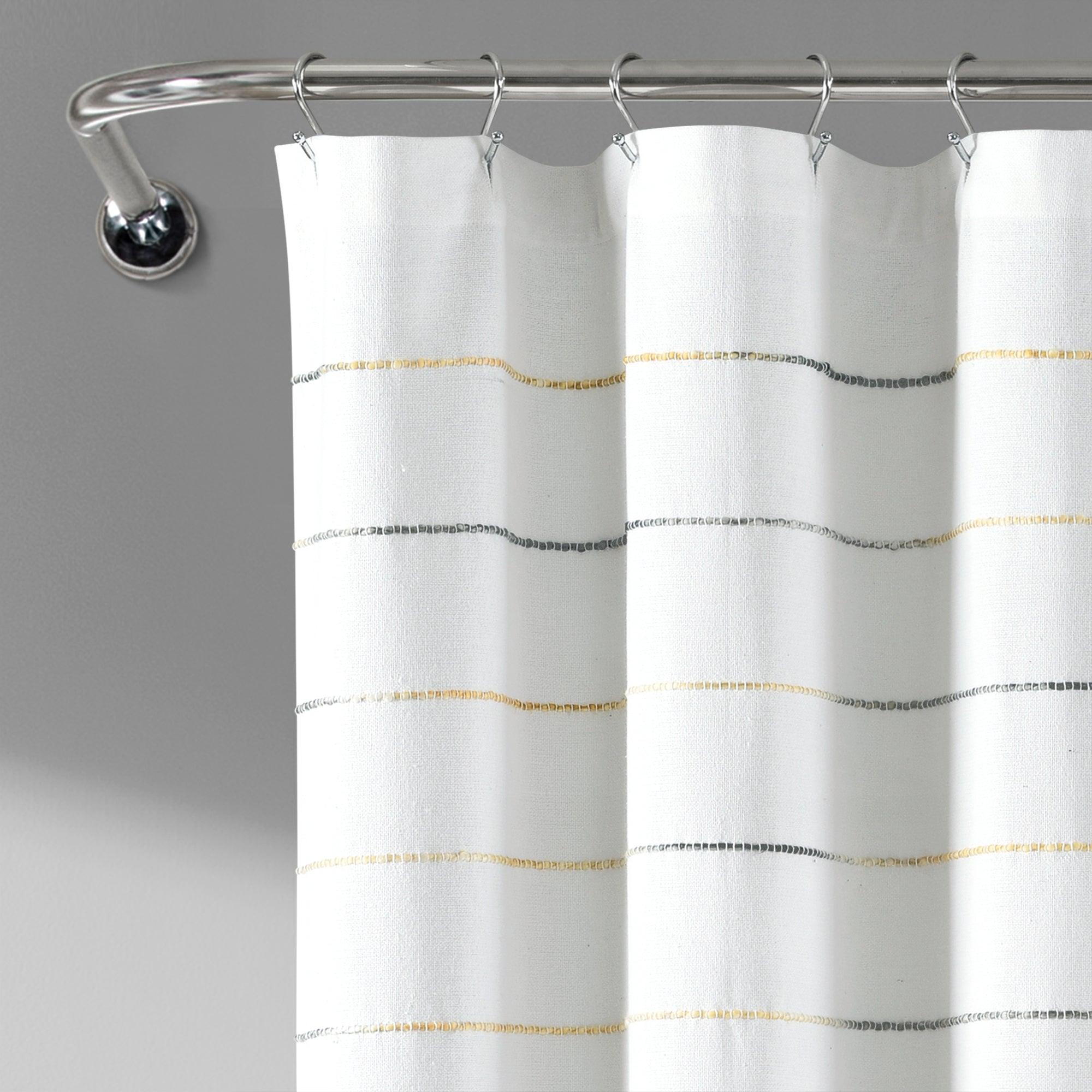 Ombre Stripe Yarn Dyed Cotton Shower Curtain