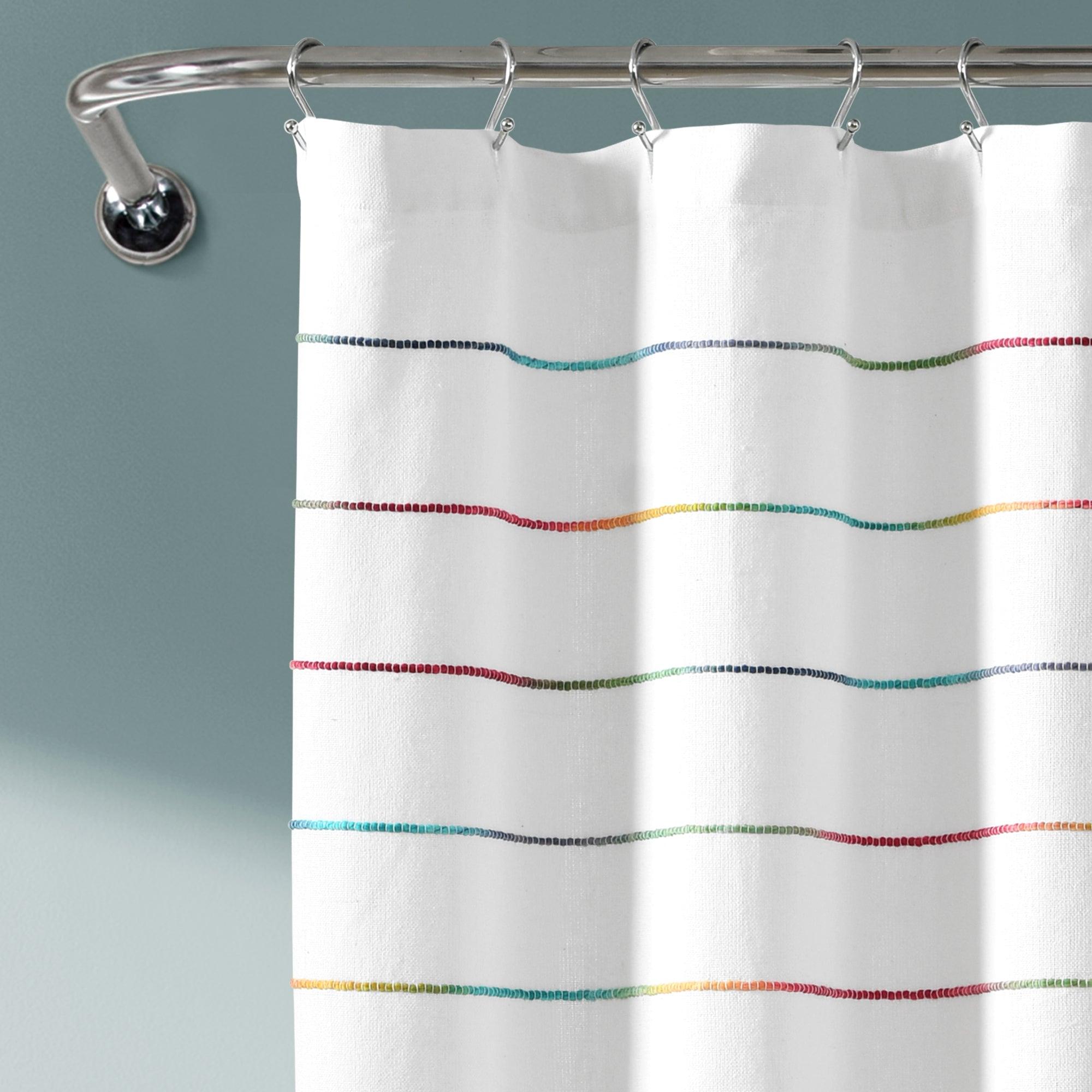 Ombre Stripe Yarn Dyed Cotton Shower Curtain