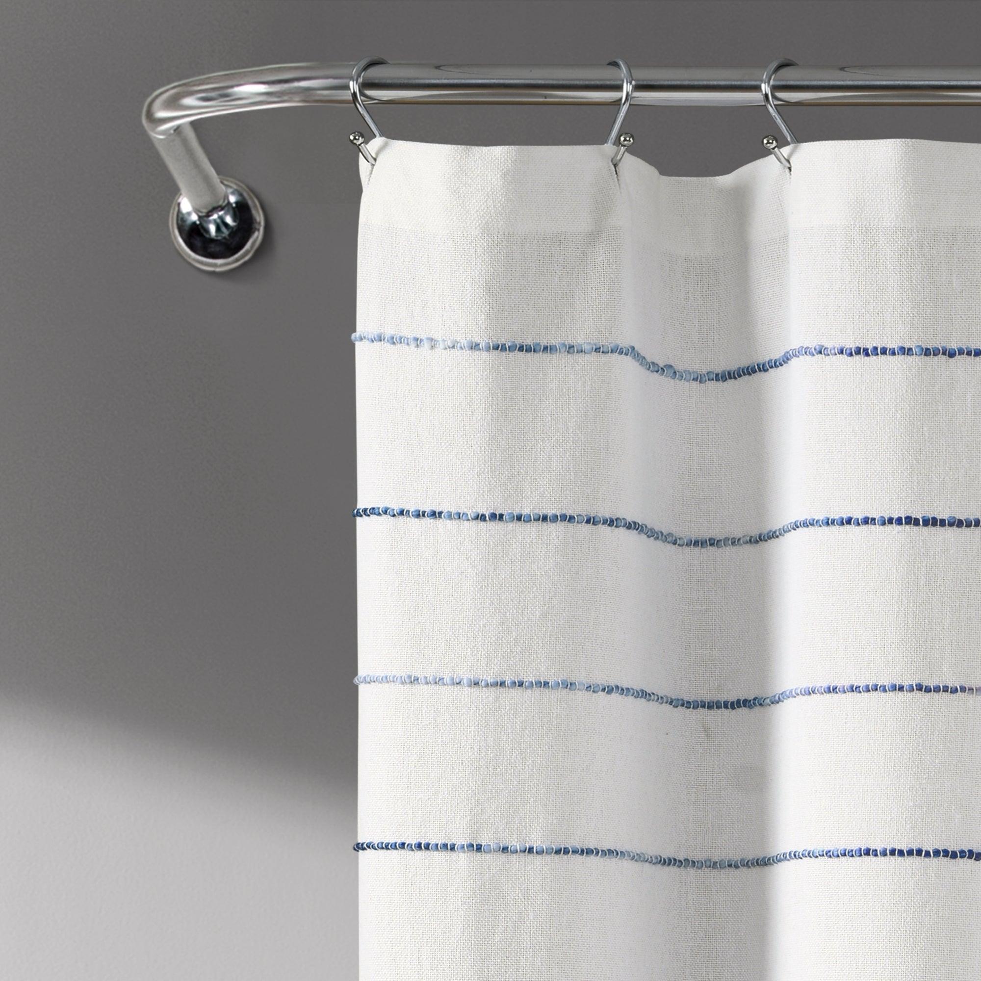 Ombre Stripe Yarn Dyed Cotton Shower Curtain