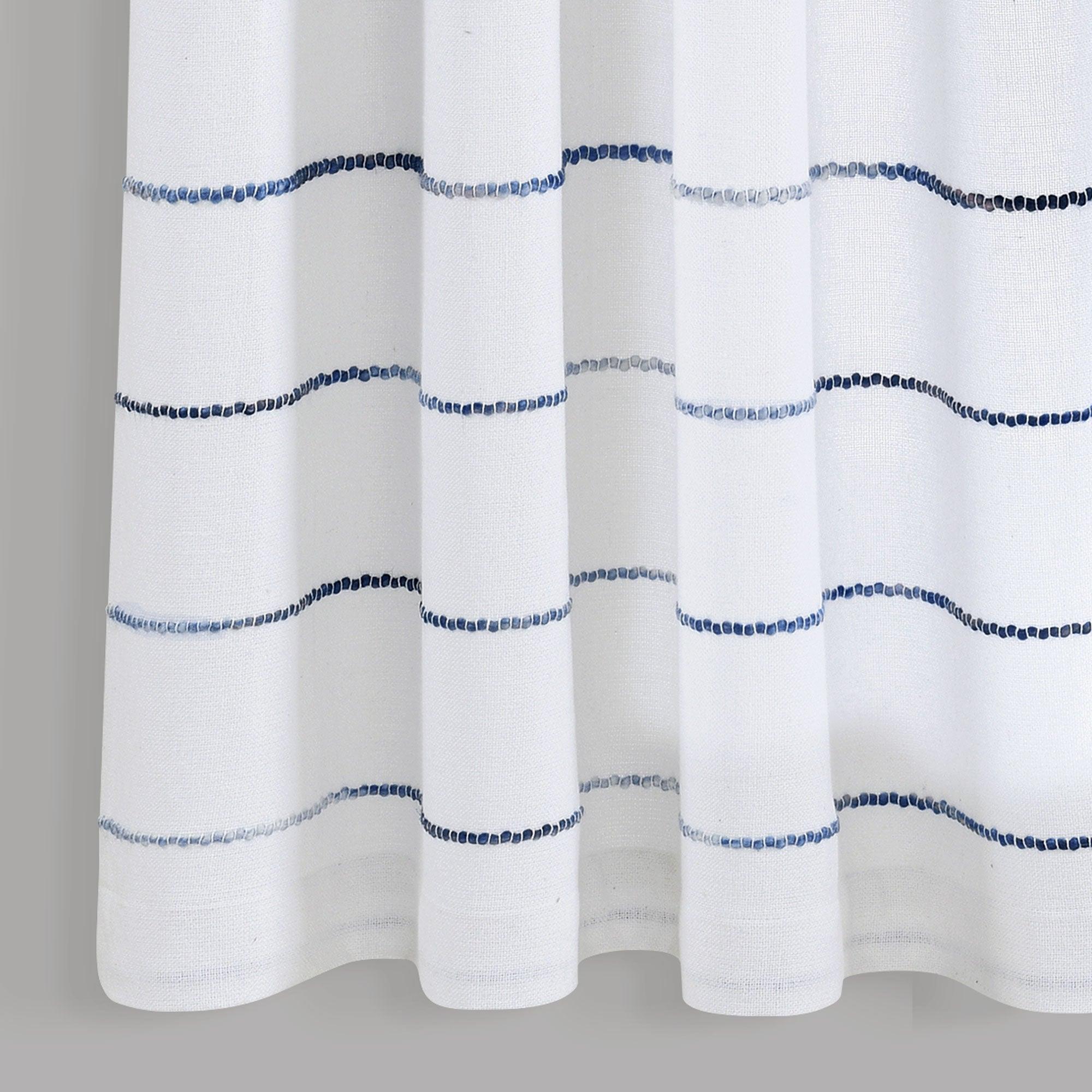 Ombre Stripe Yarn Dyed Cotton Window Curtain Panel Set