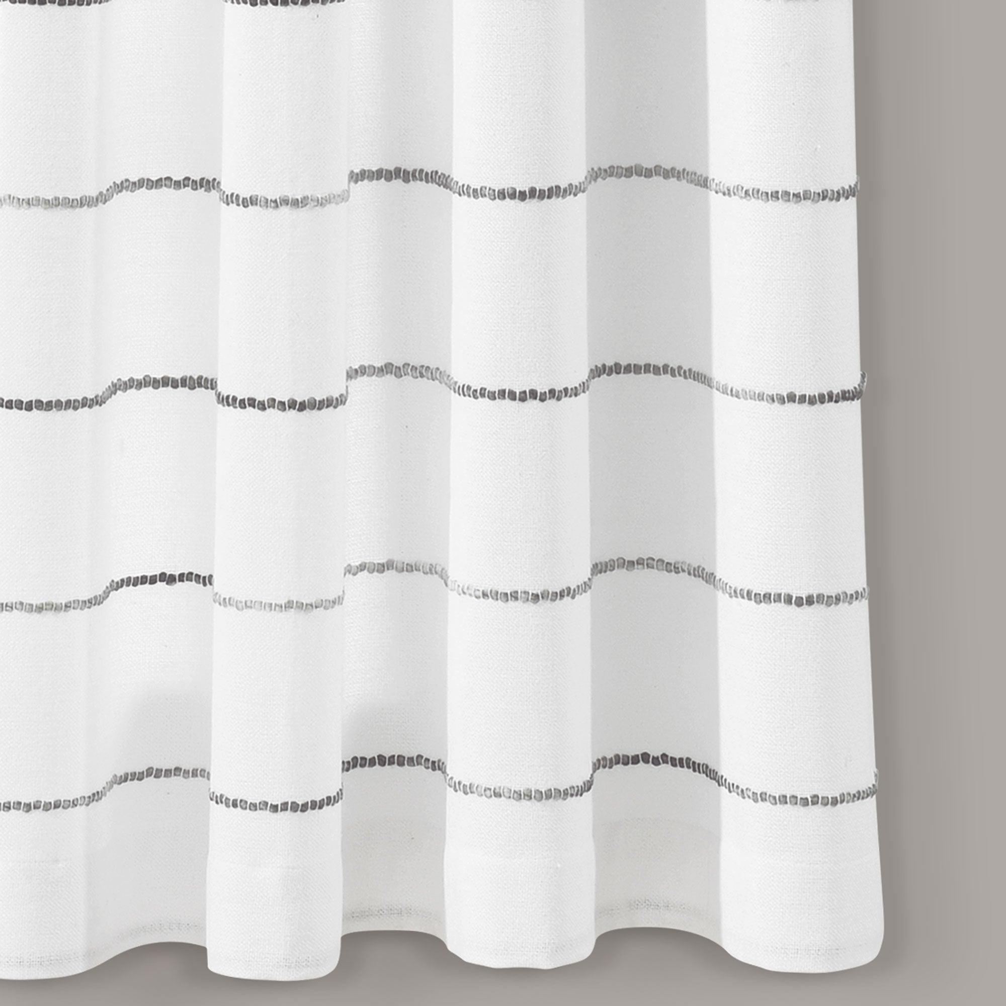 Ombre Stripe Yarn Dyed Cotton Window Curtain Panel Set