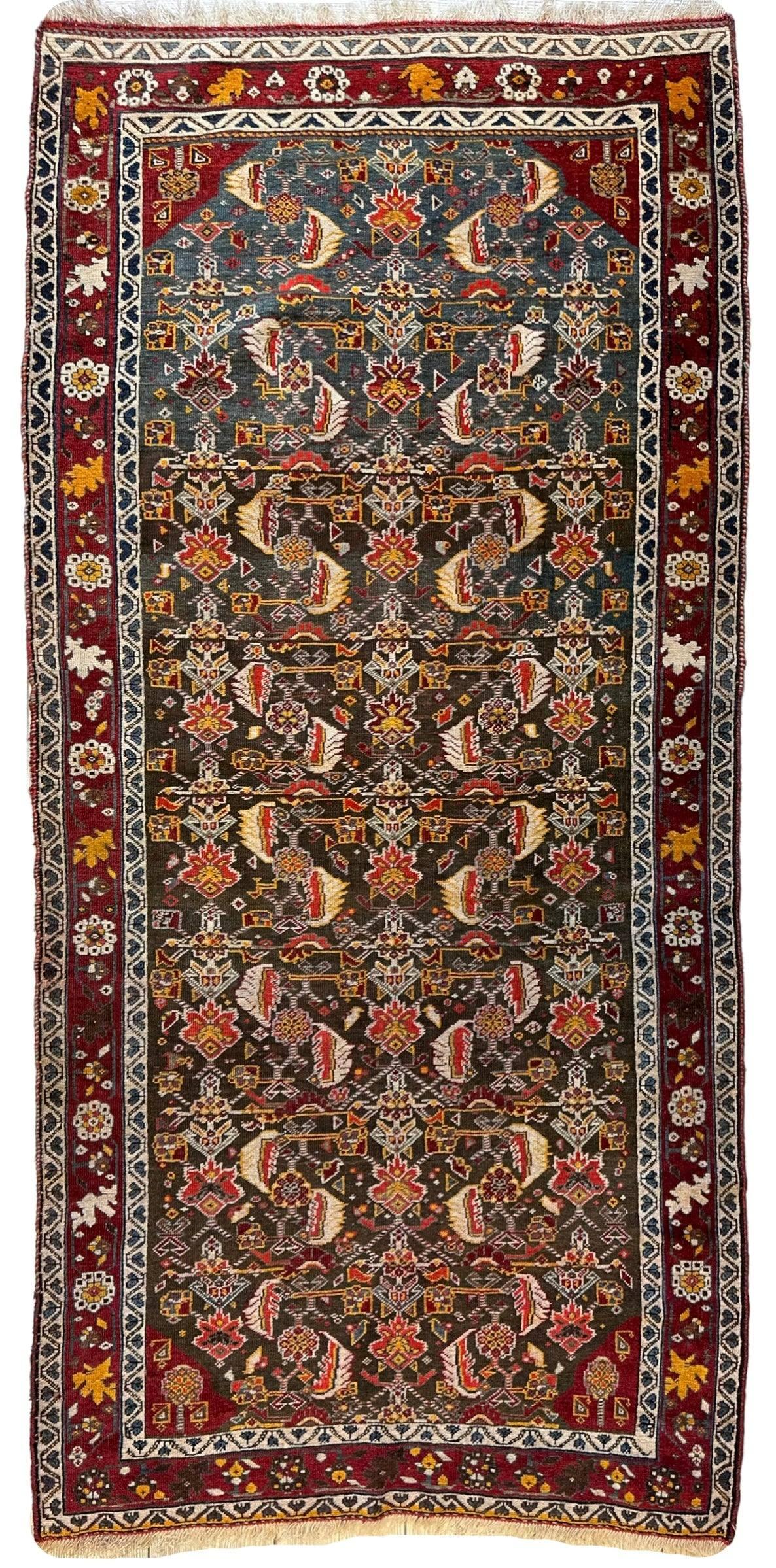 One of a Kind Persian Kashkuli Runner - 3’2" X 6’8"