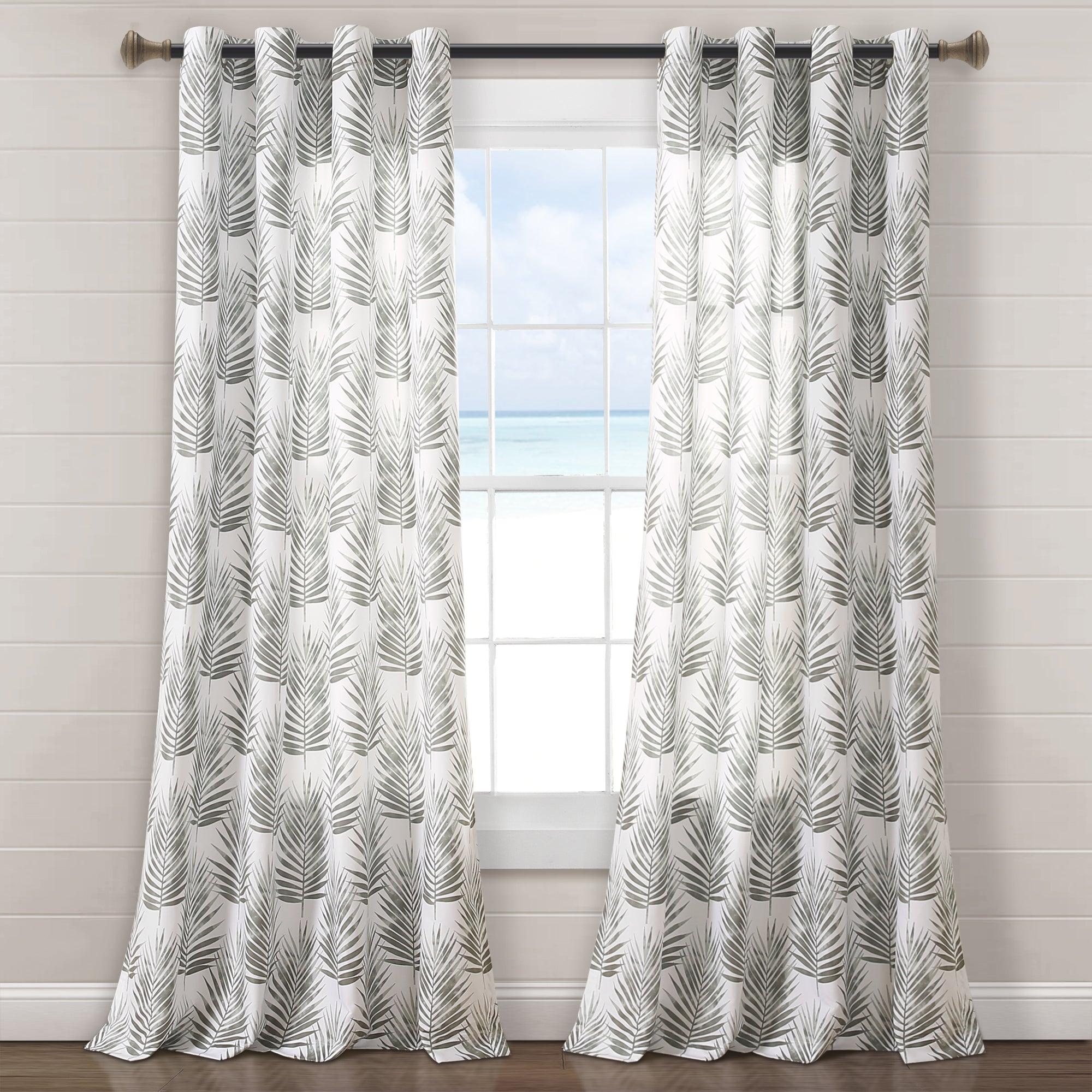 Palm Lane Window Curtain Panel Set