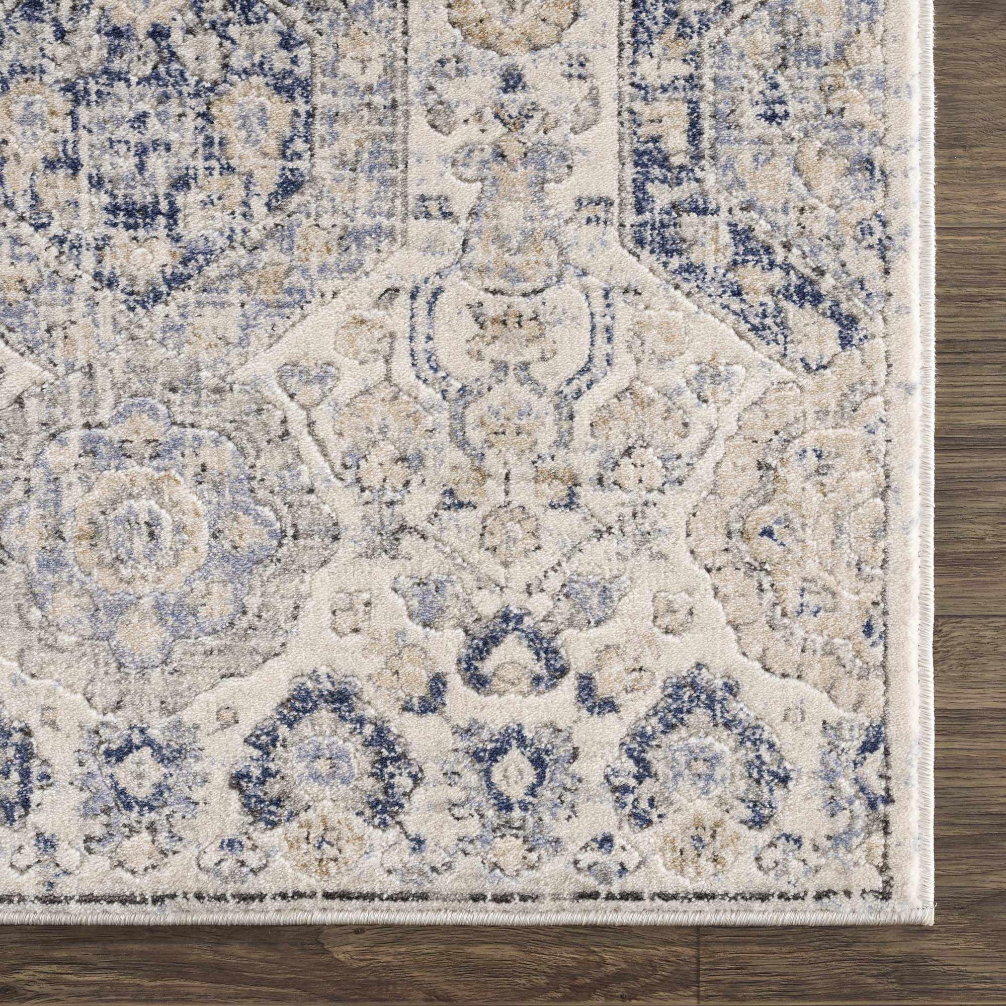 Parkerfield Cream & Blue Area Rug