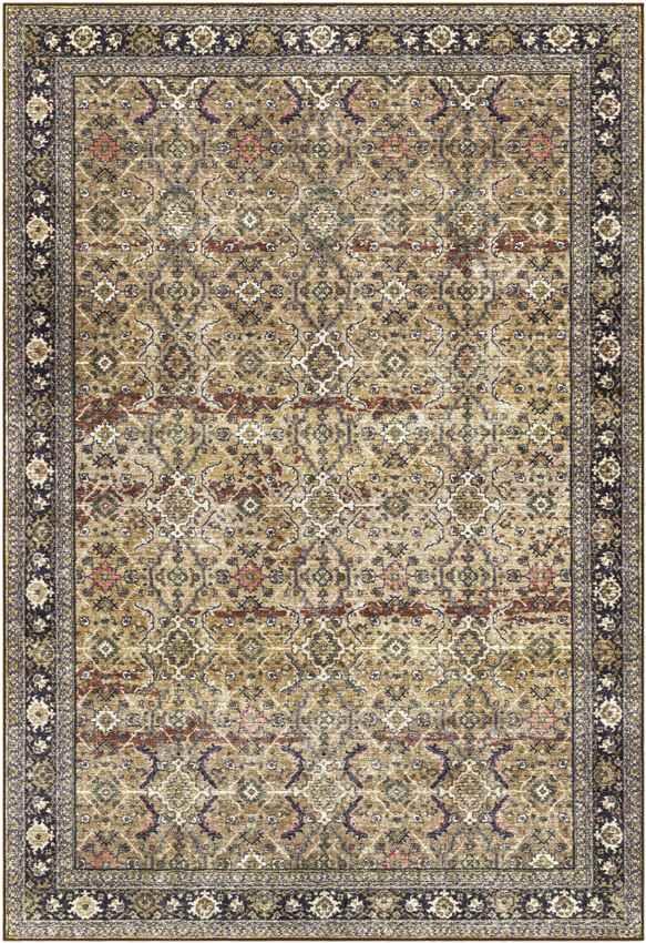 Paw Paw Traditional Tan Washable Area Rug