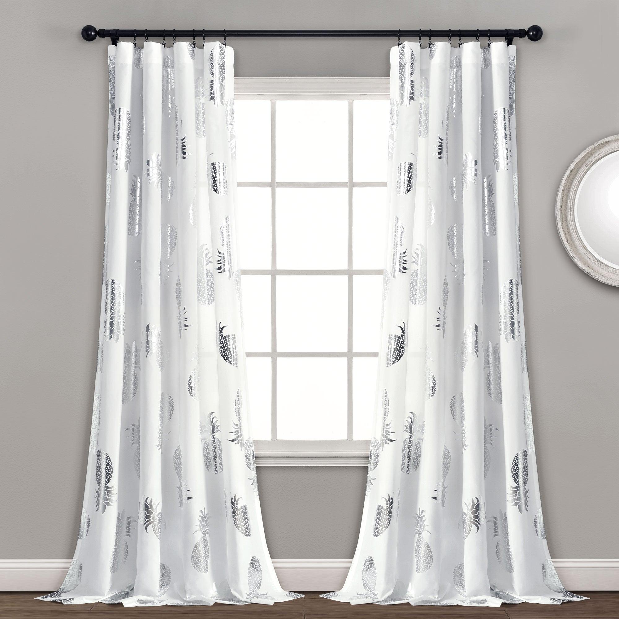 Pineapple Toss Window Curtain Panel Set