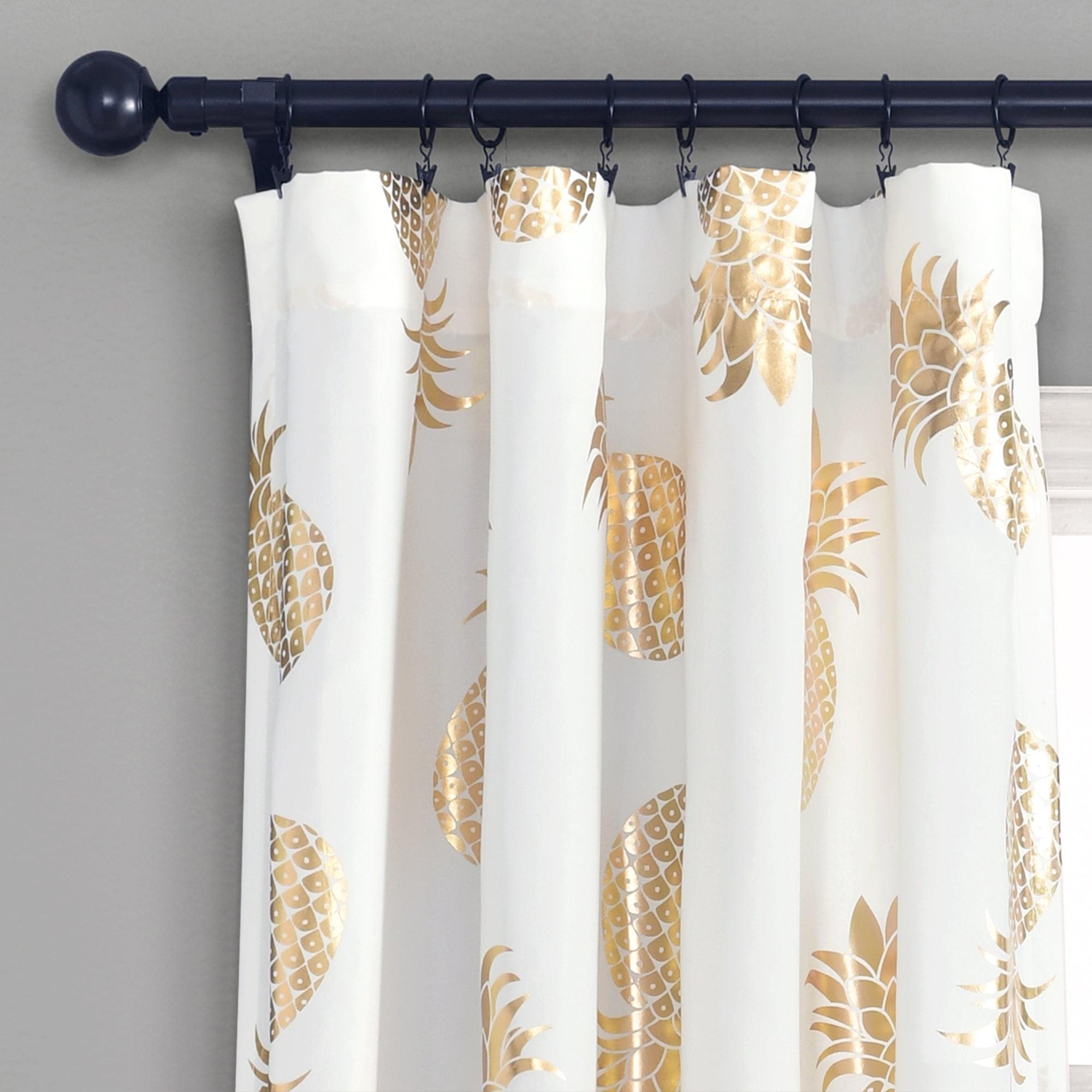 Pineapple Toss Window Curtain Panel Set