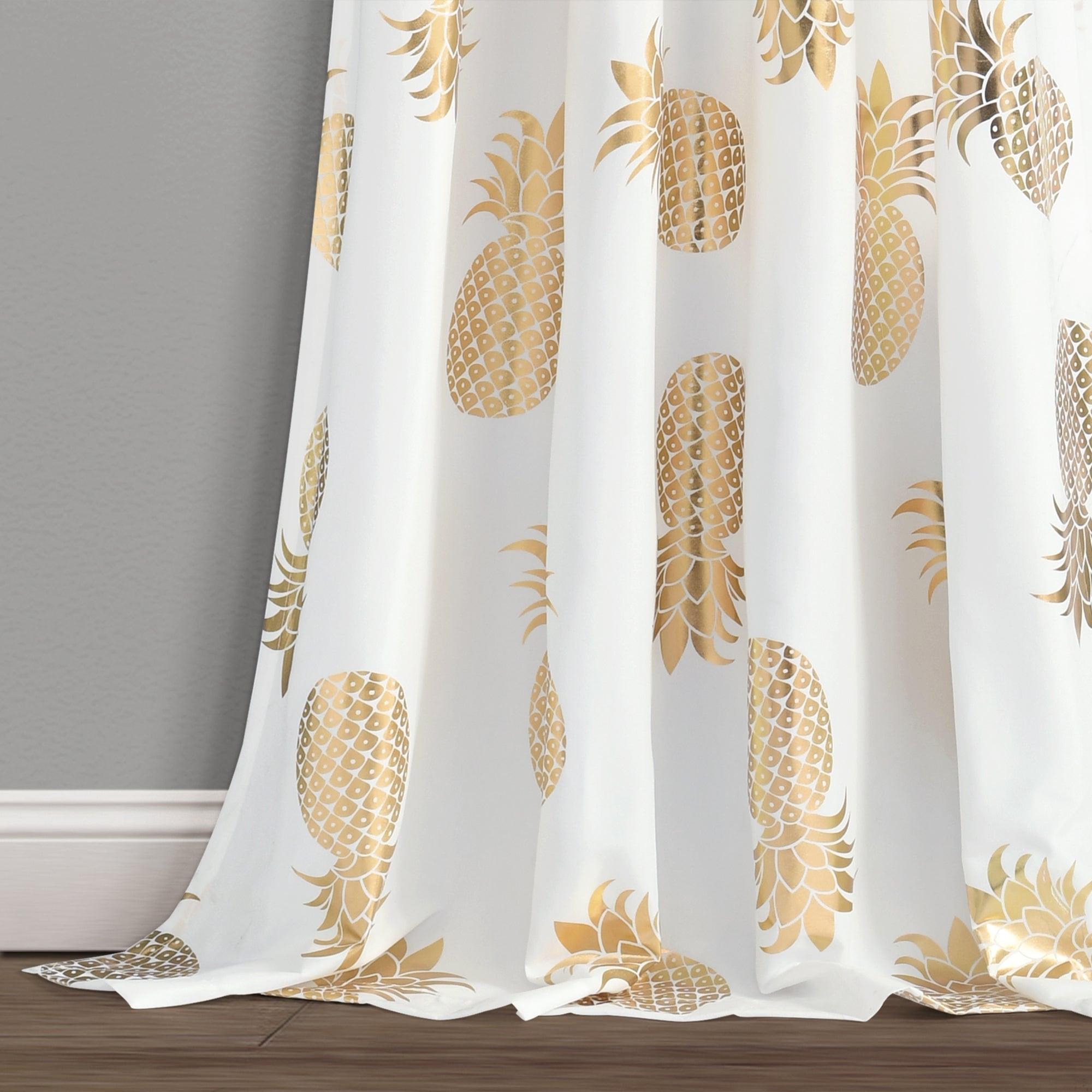 Pineapple Toss Window Curtain Panel Set