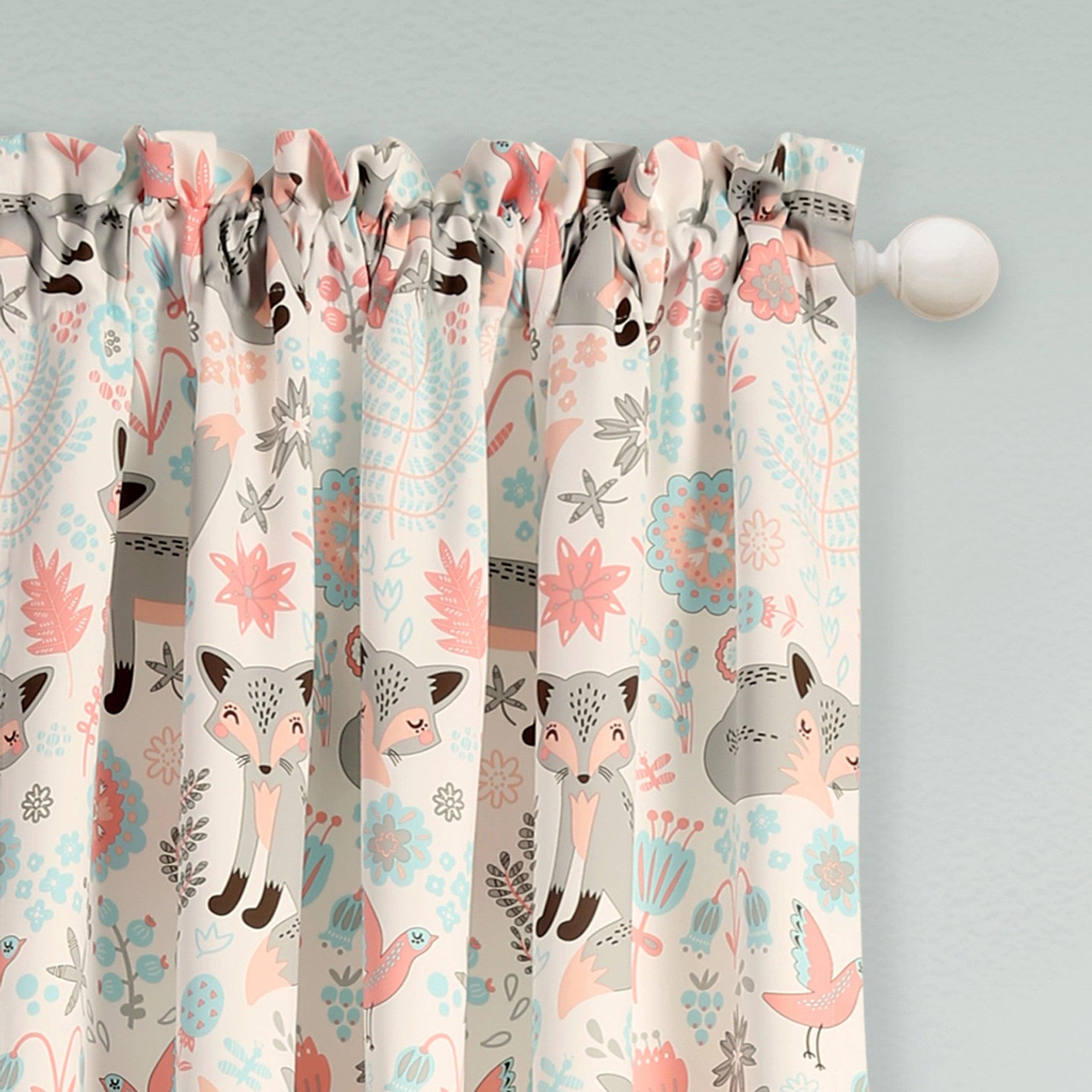 Pixie Fox Room Darkening Window Curtain Panel Set