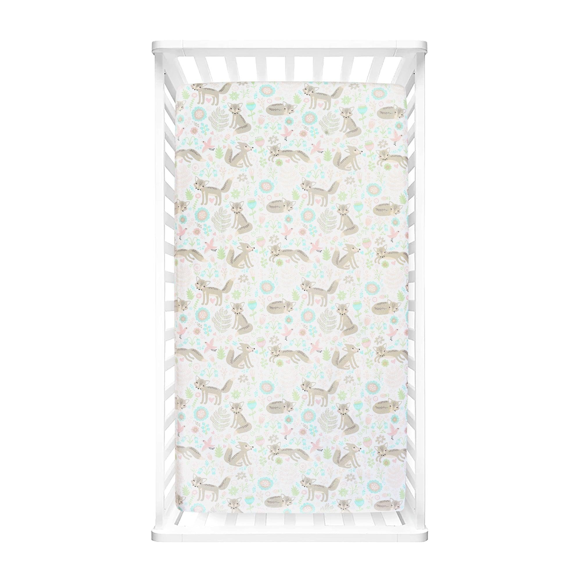 Pixie Fox Soft & Plush Fitted Crib Sheet 2 Pack Set