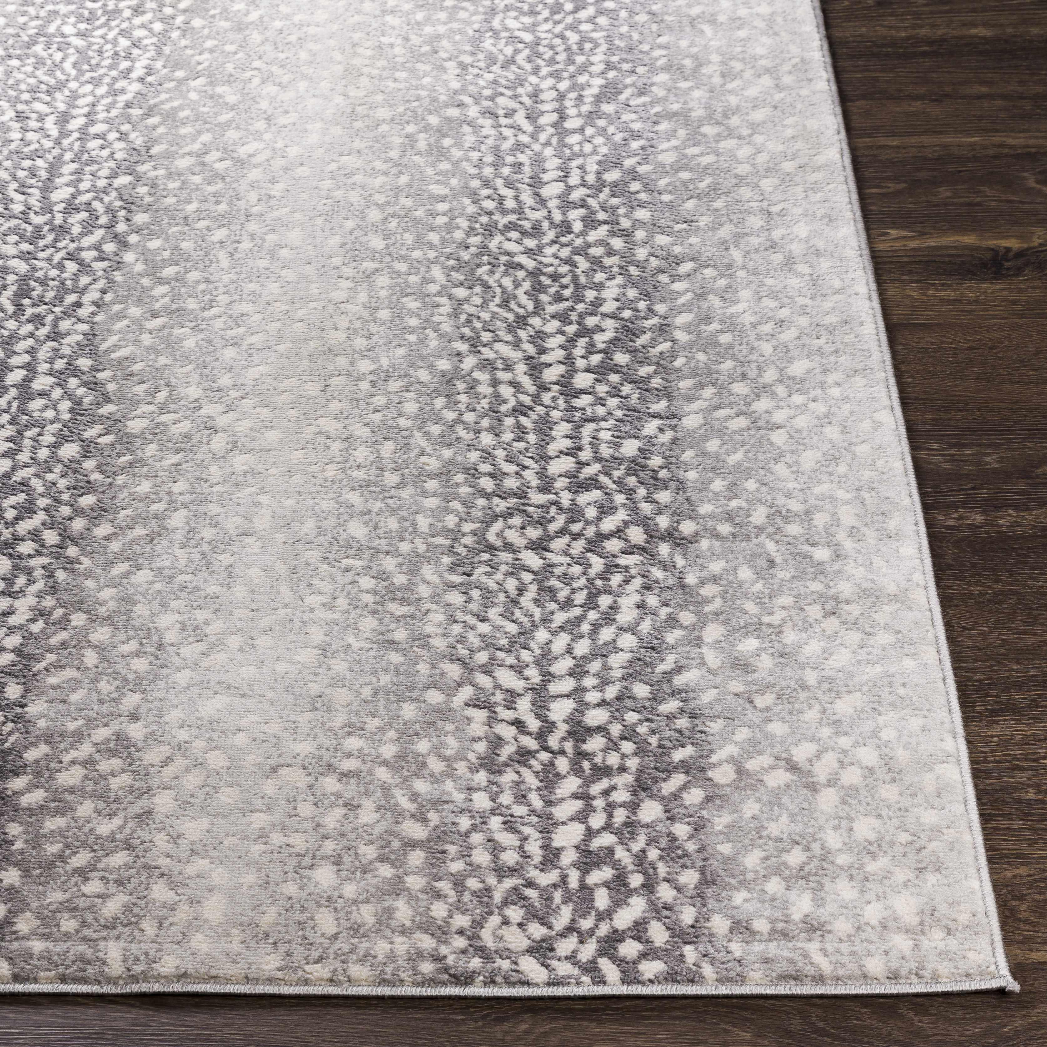 Pointblank Gray & Charcoal Leopard Print Rug