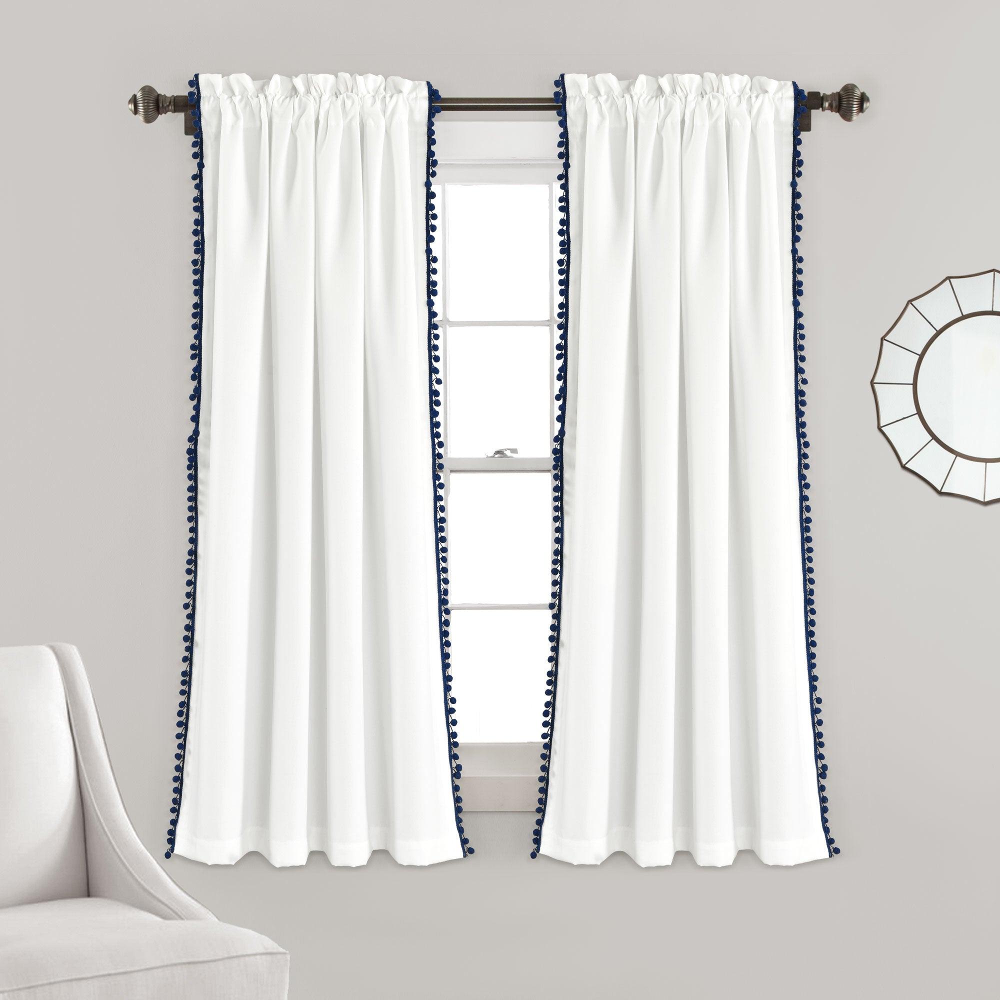 Pom Pom Window Curtain Panel