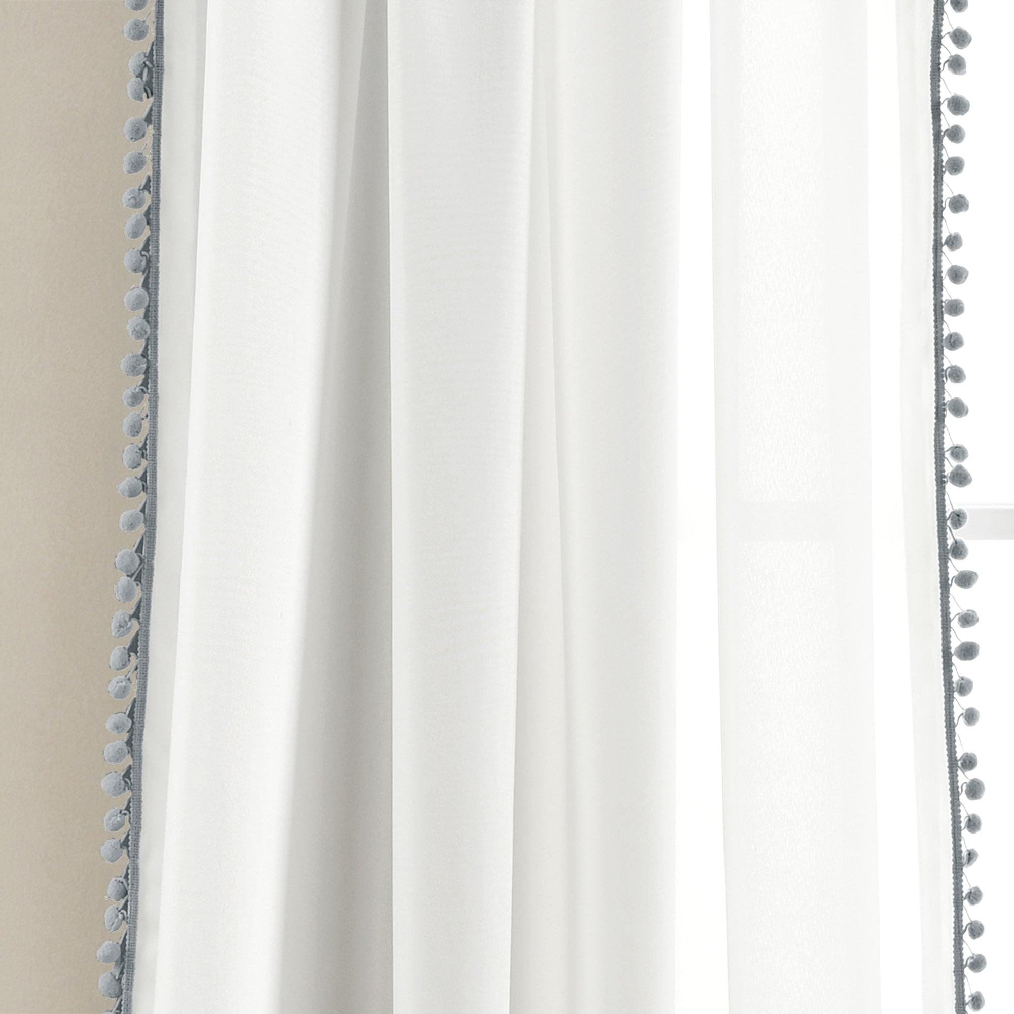 Pom Pom Window Curtain Panel