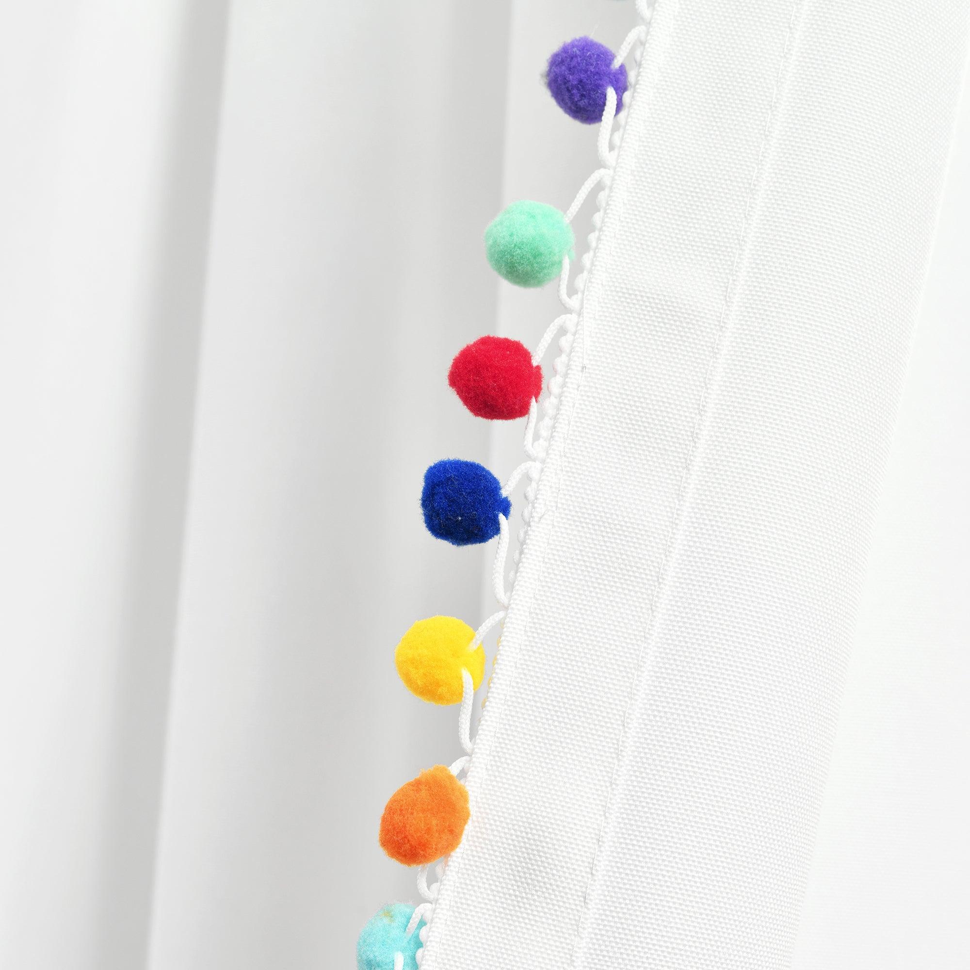 Pom Pom Window Curtain Panel