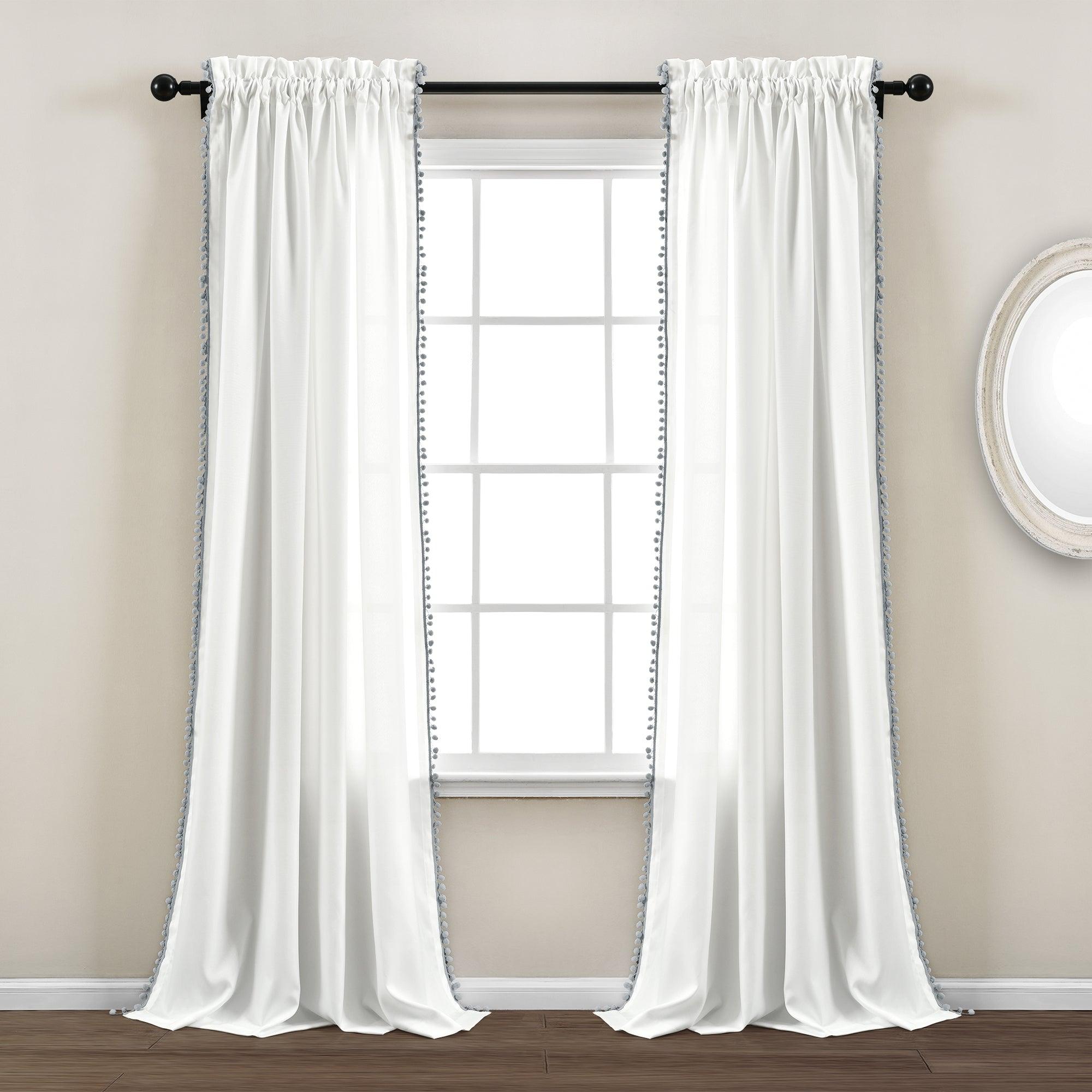 Pom Pom Window Curtain Panel