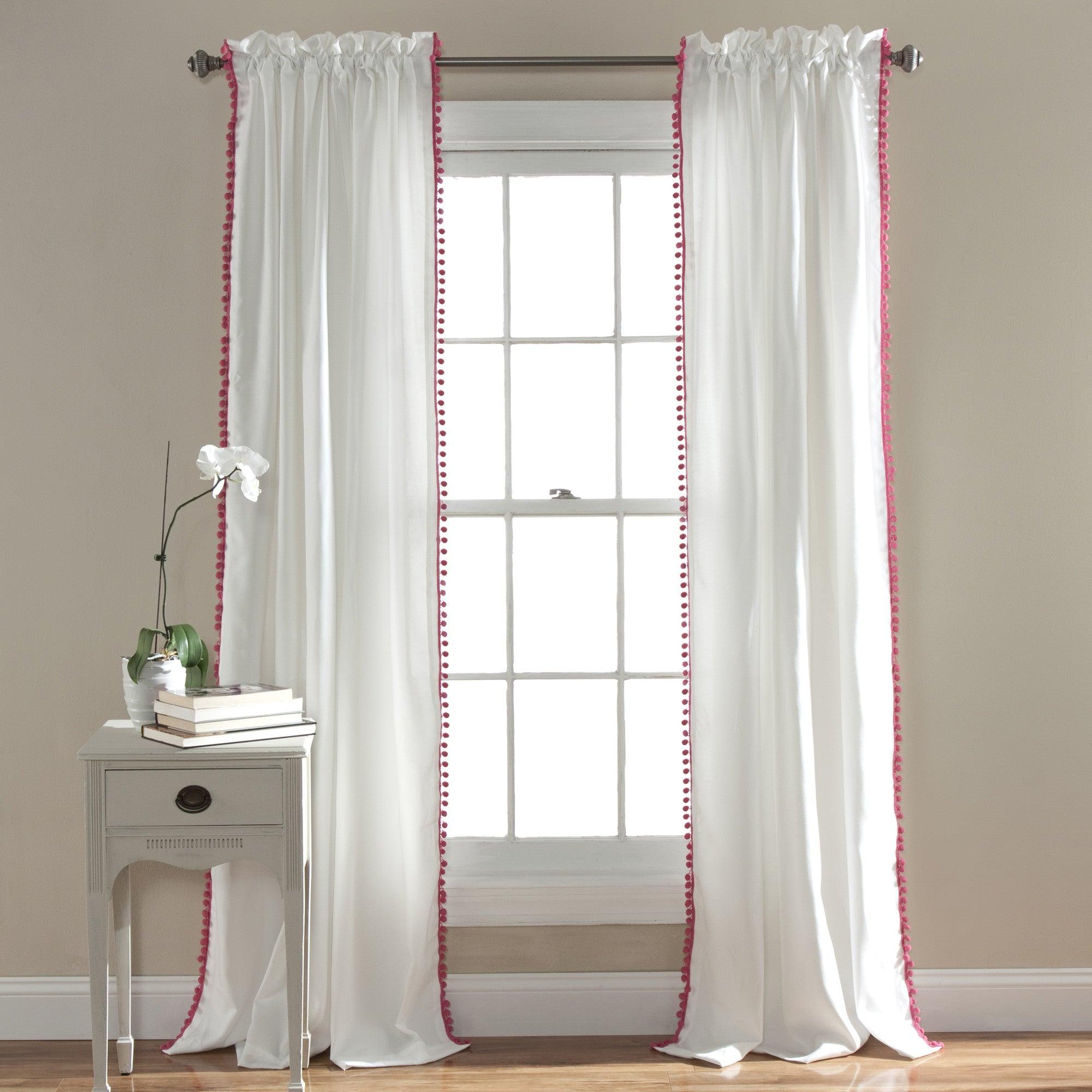 Pom Pom Window Curtain Panel