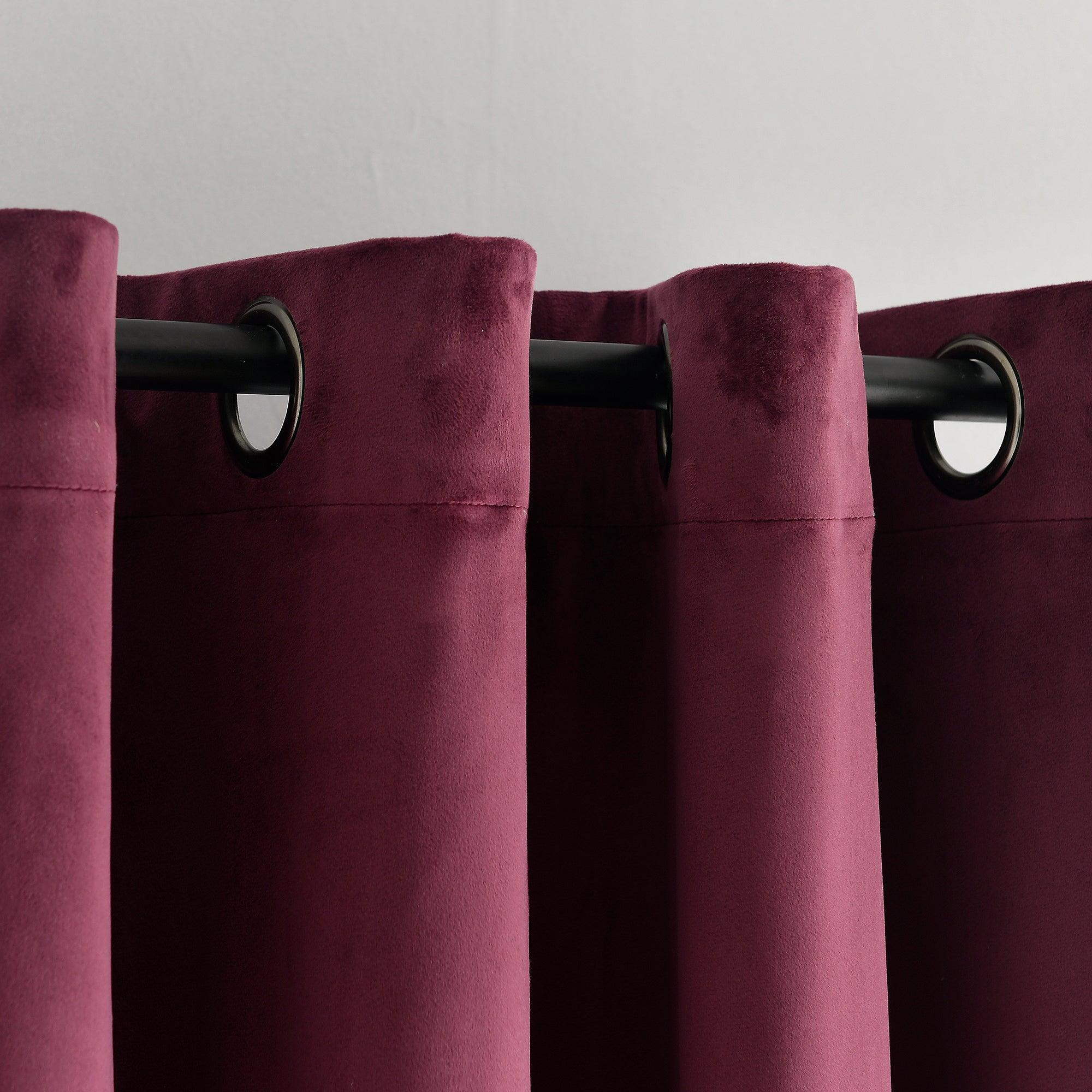 Prima Velvet Solid 100% Blackout Window Curtain Panel