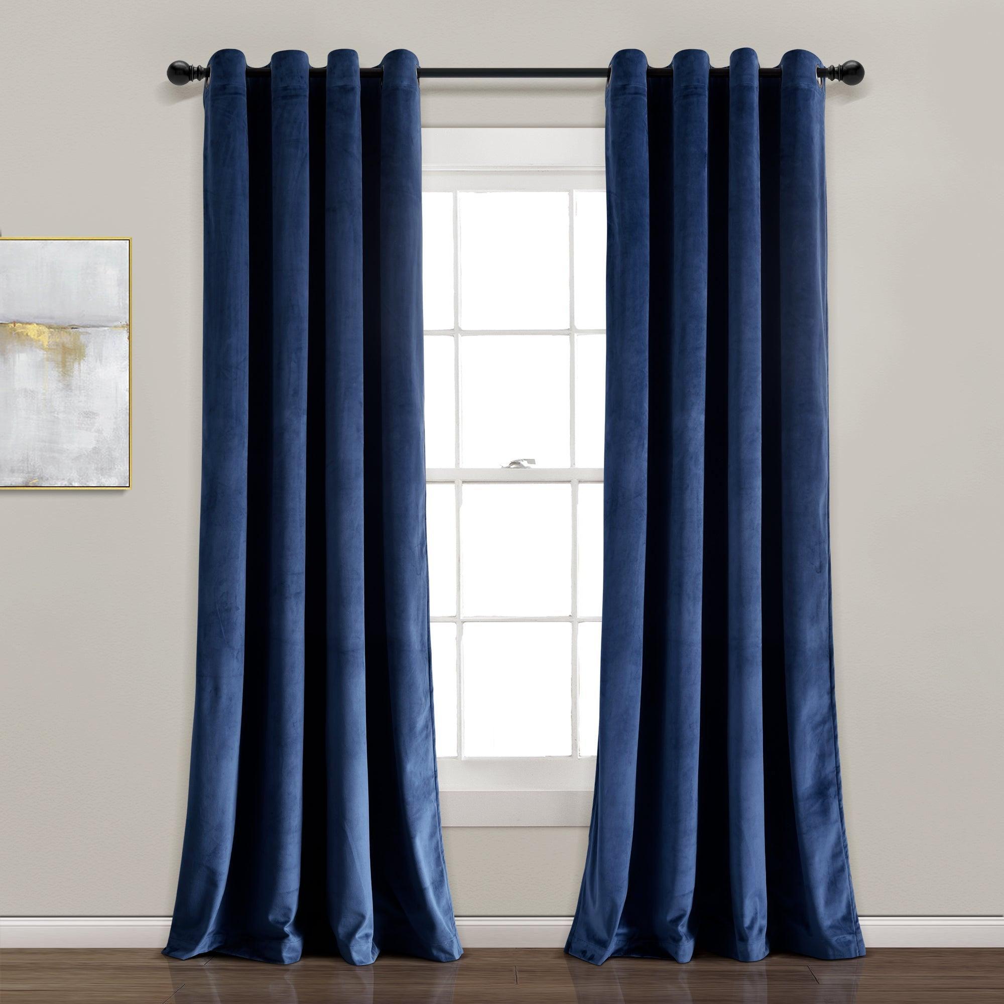 Prima Velvet Solid 100% Blackout Window Curtain Panel