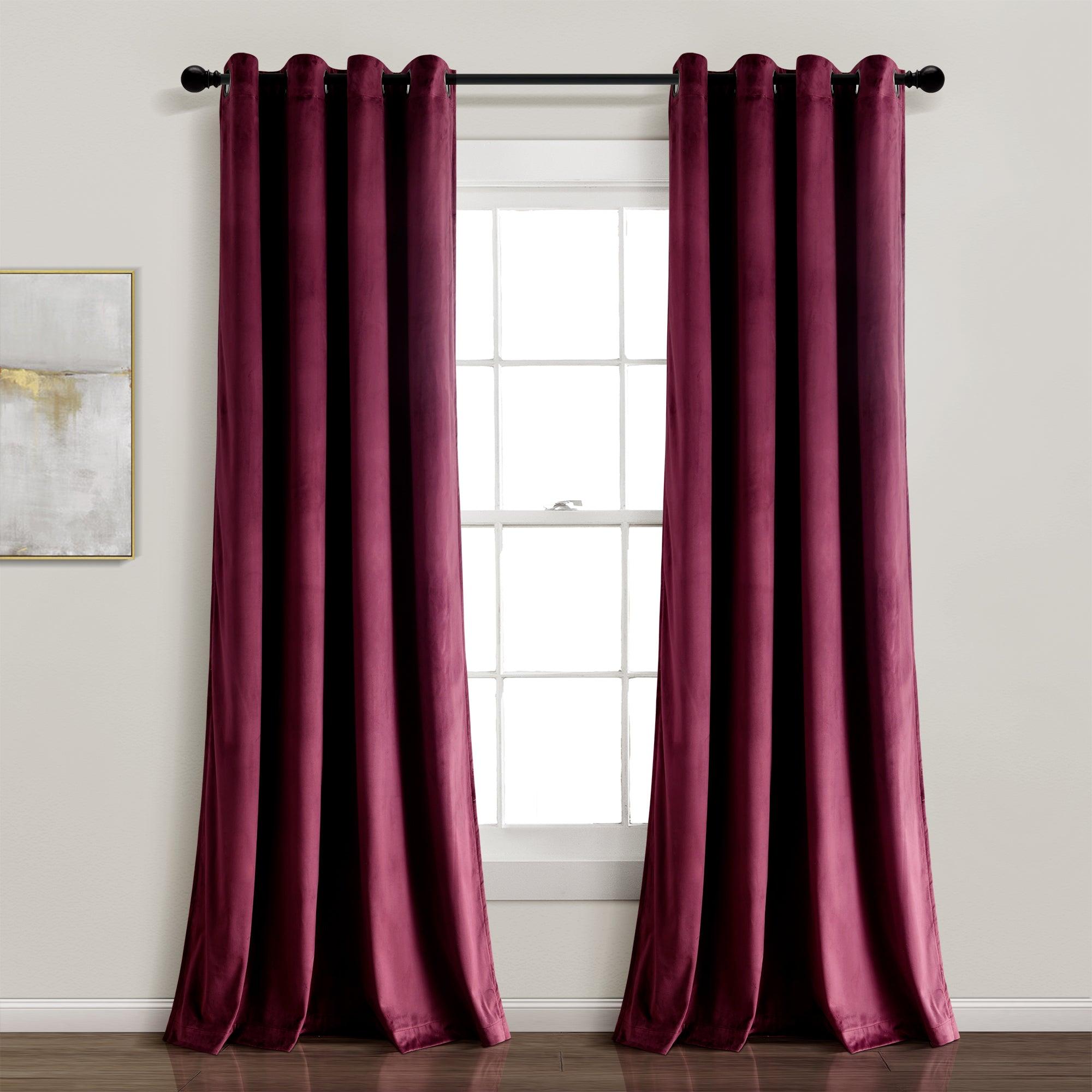 Prima Velvet Solid 100% Blackout Window Curtain Panel