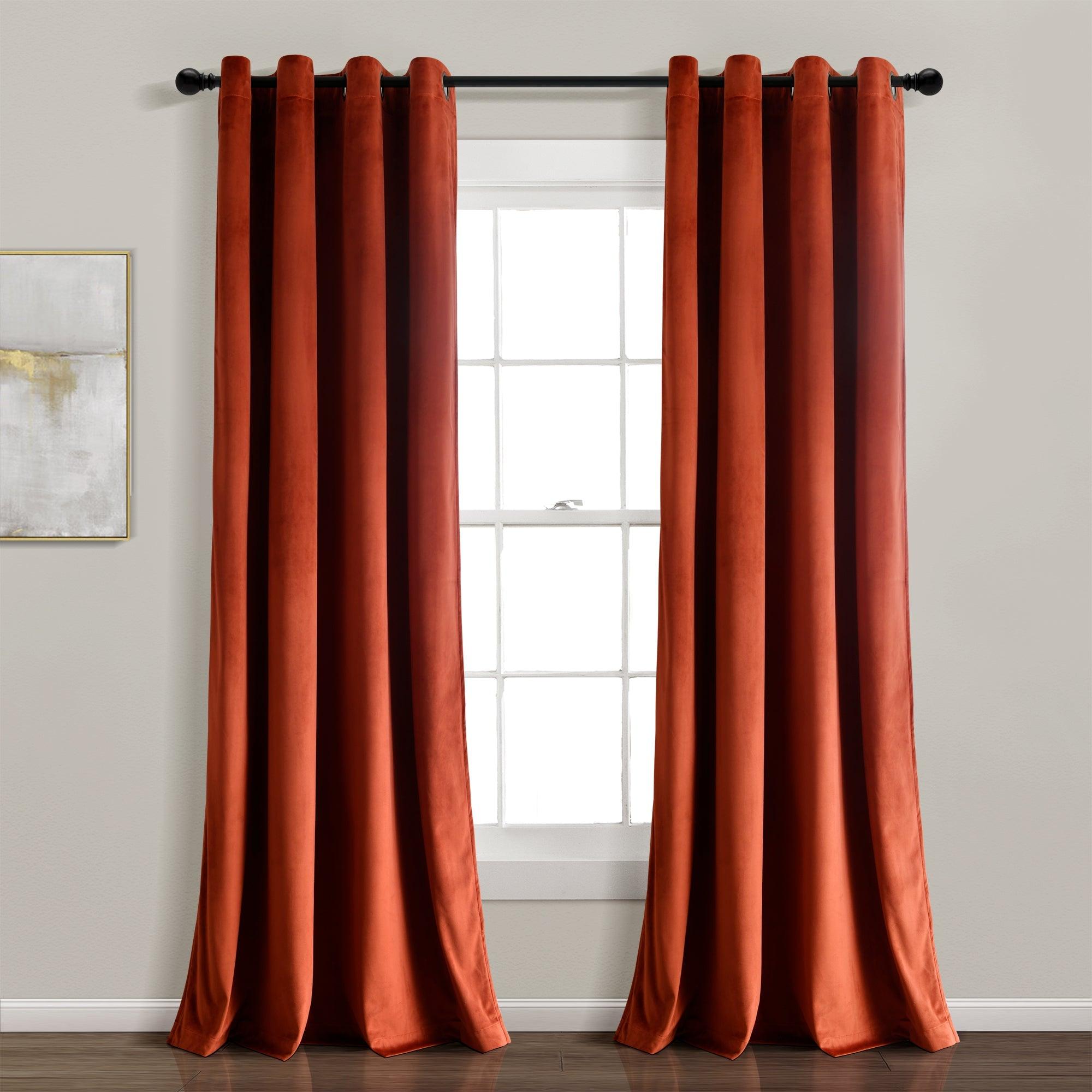 Prima Velvet Solid 100% Blackout Window Curtain Panel