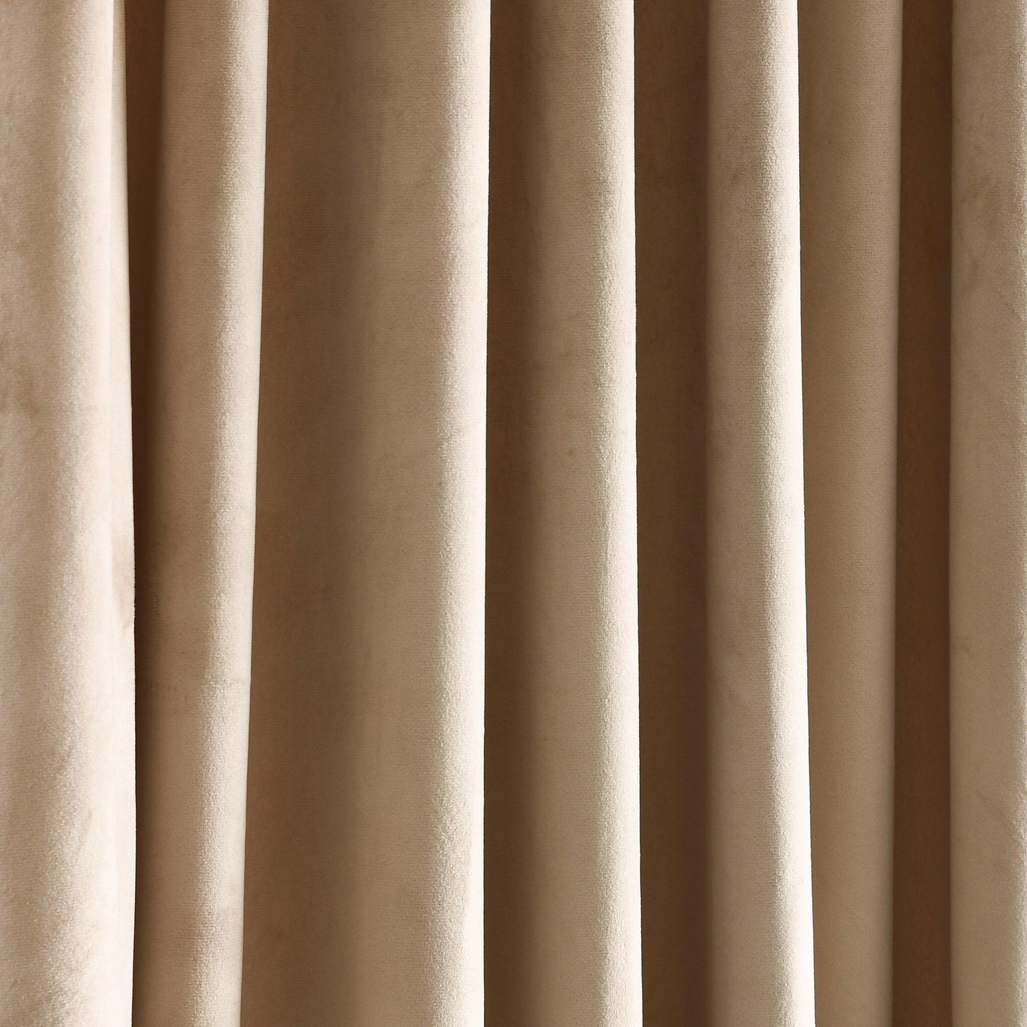 Prima Velvet Solid Back Tab Rod Pocket Light Filtering Window Curtain Panel Set